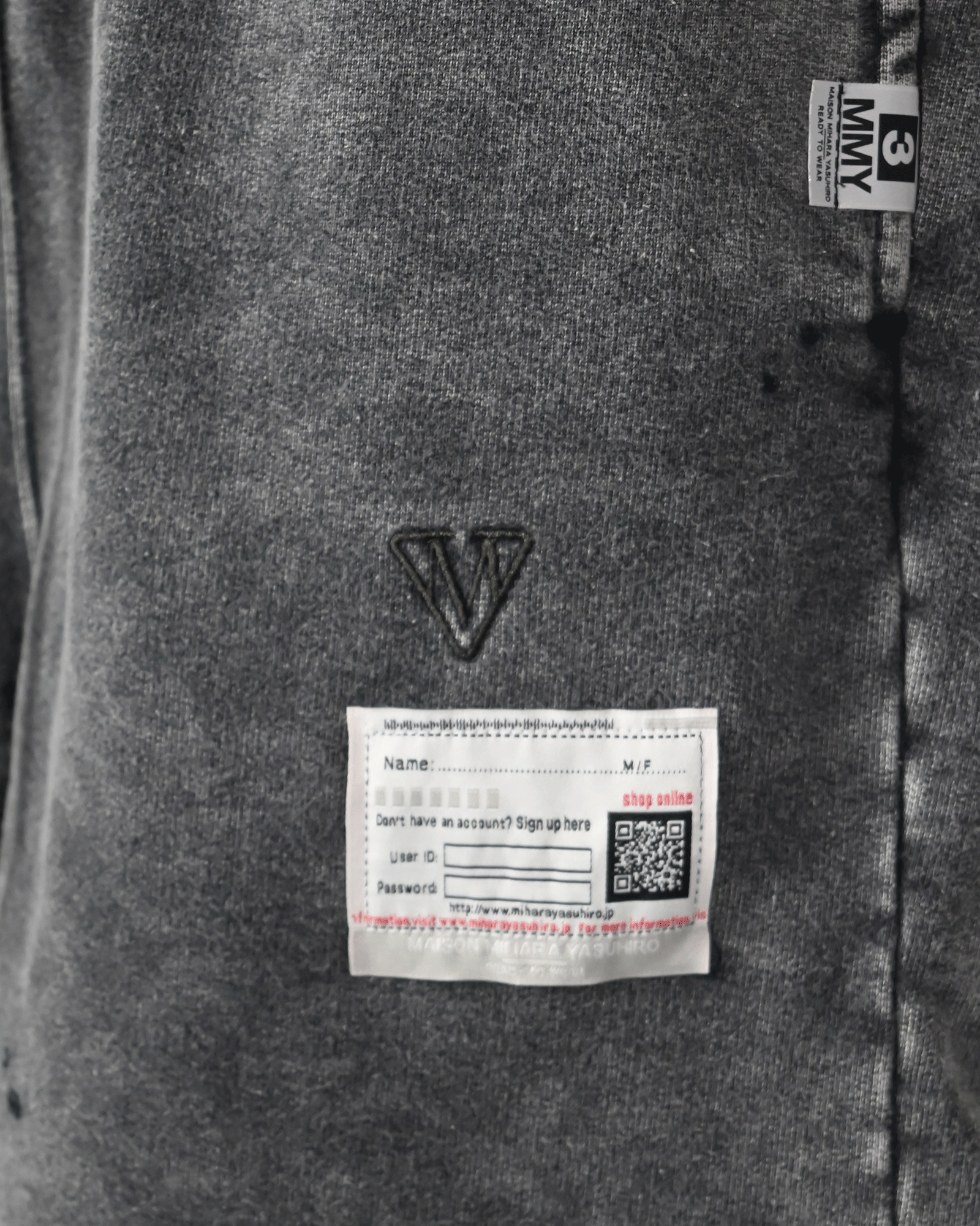 MIHARA YASUHIRO・ミハラヤスヒロ - スウェットパンツ BLEACHED SWEAT SHORTS / BLACK
