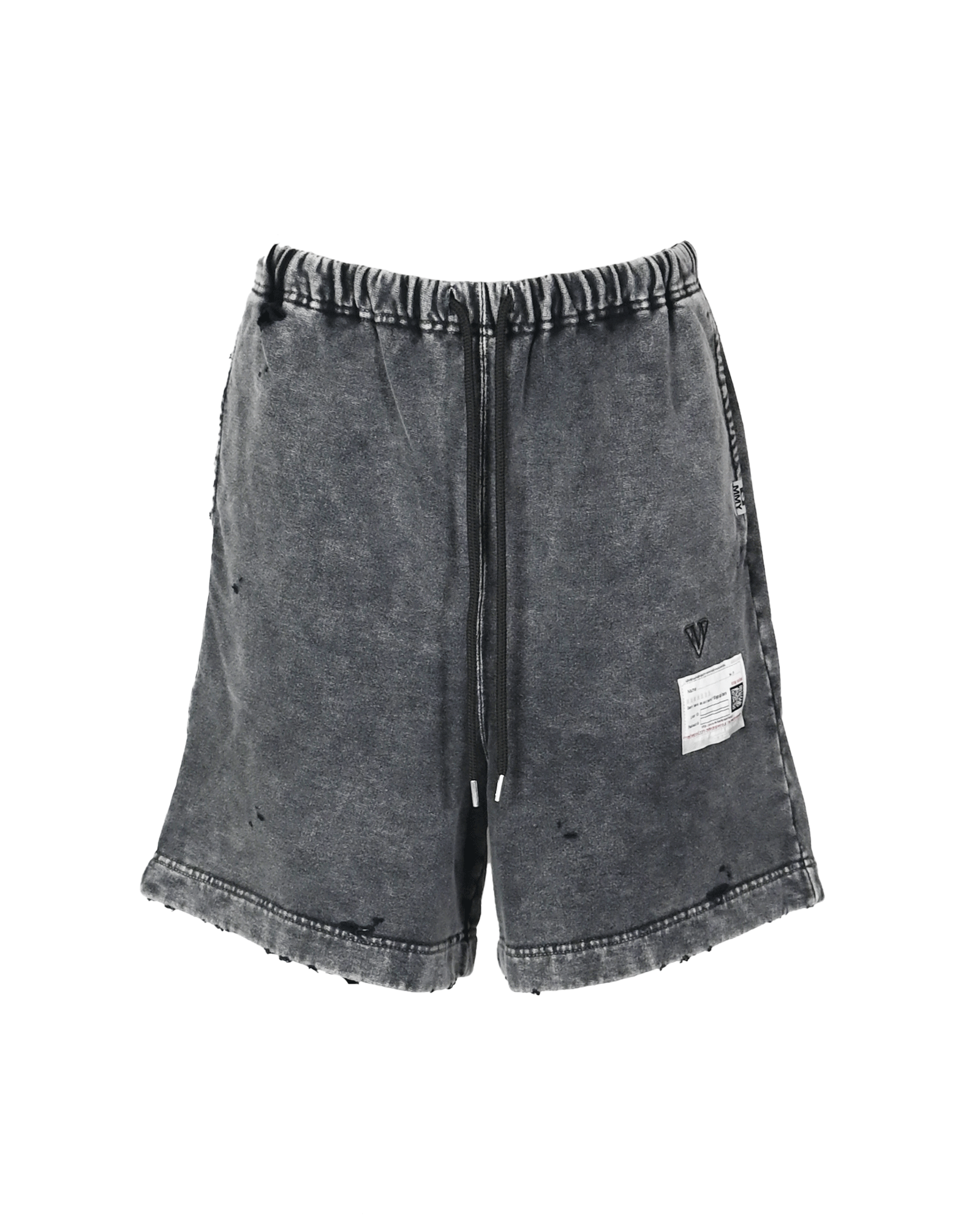 MIHARA YASUHIRO・ミハラヤスヒロ - スウェットパンツ BLEACHED SWEAT SHORTS / BLACK