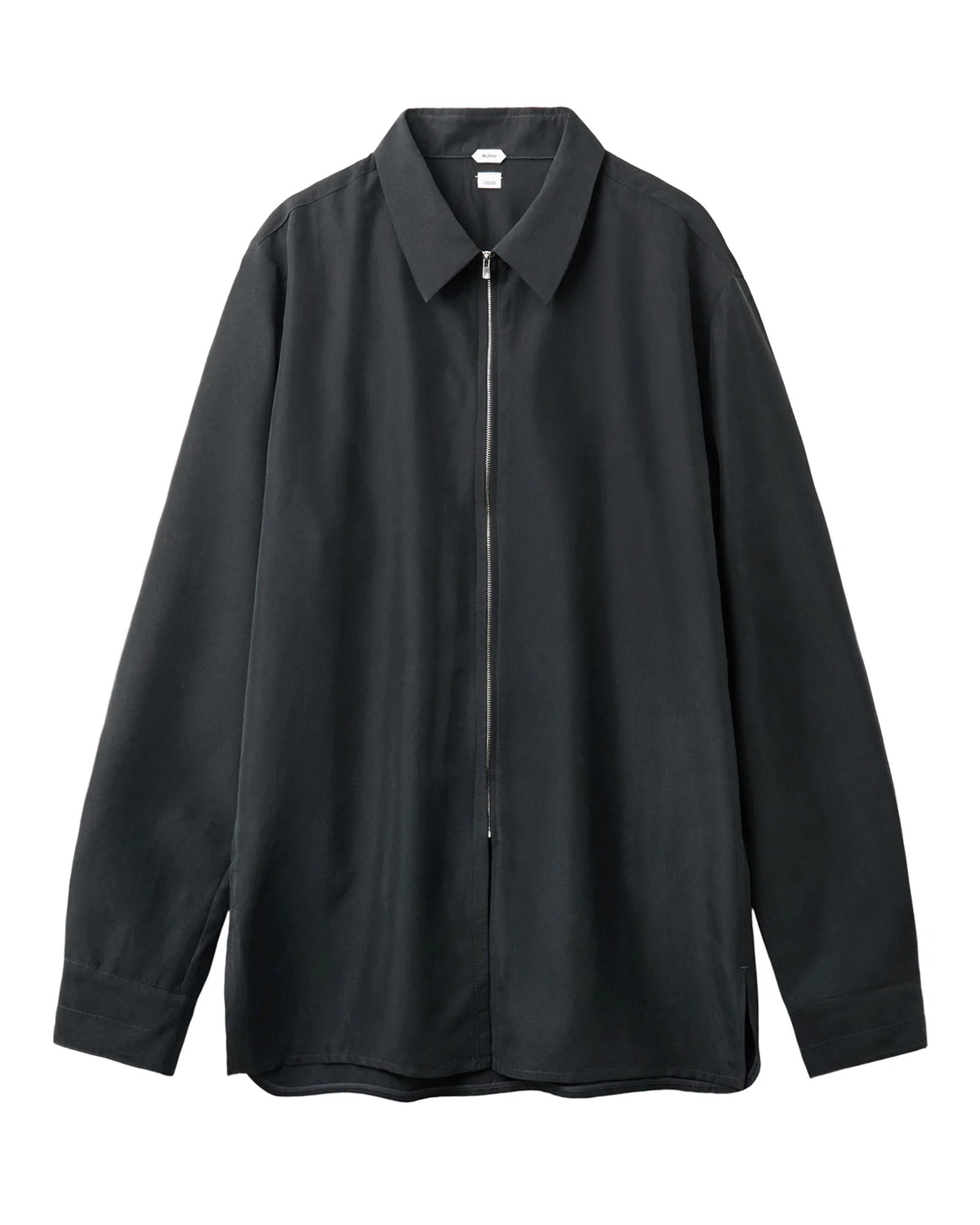 ZIP SHIRT (ARCHIVE) / BLACK RAYON