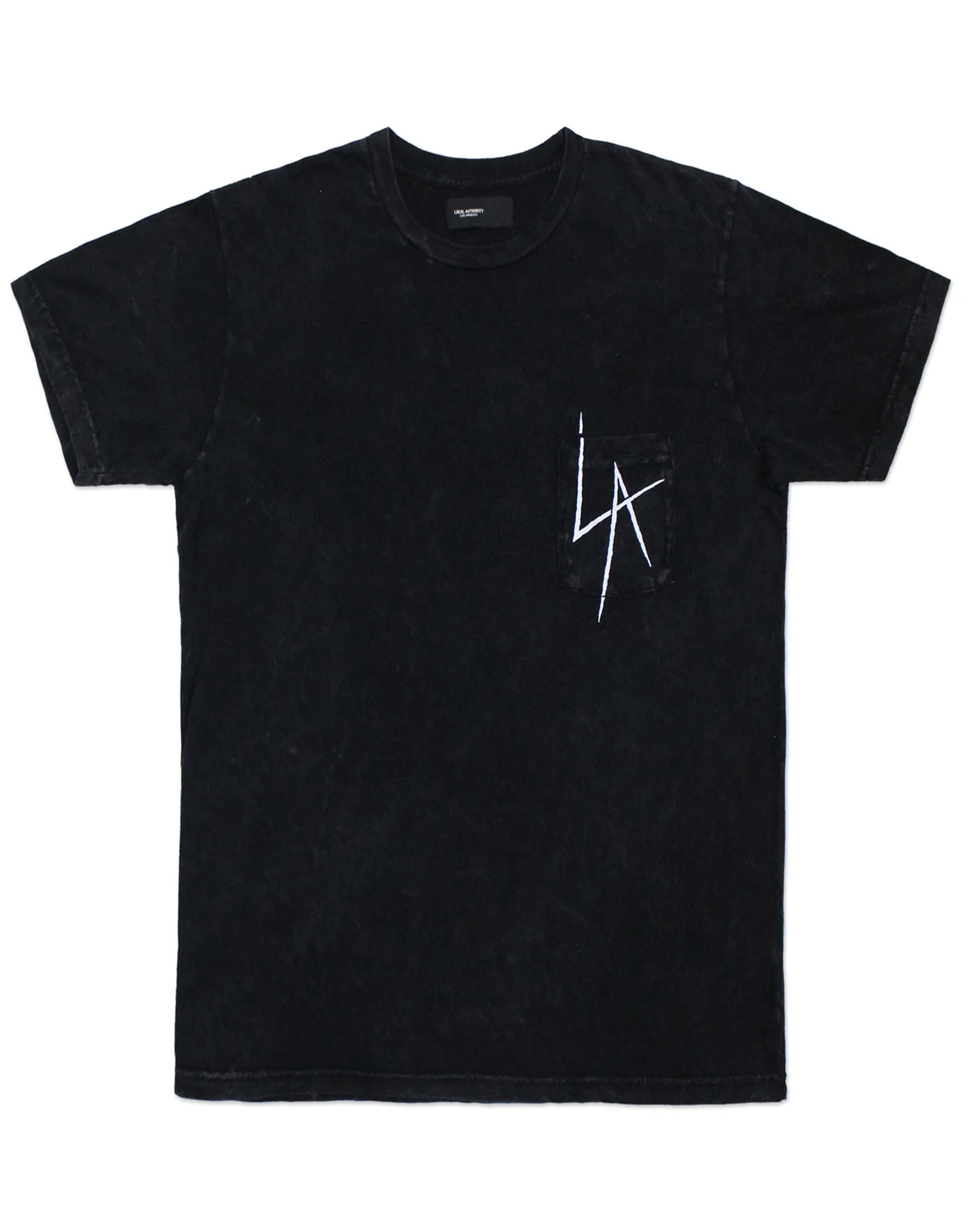 LA SLASH POCKET TEE / BLACK
