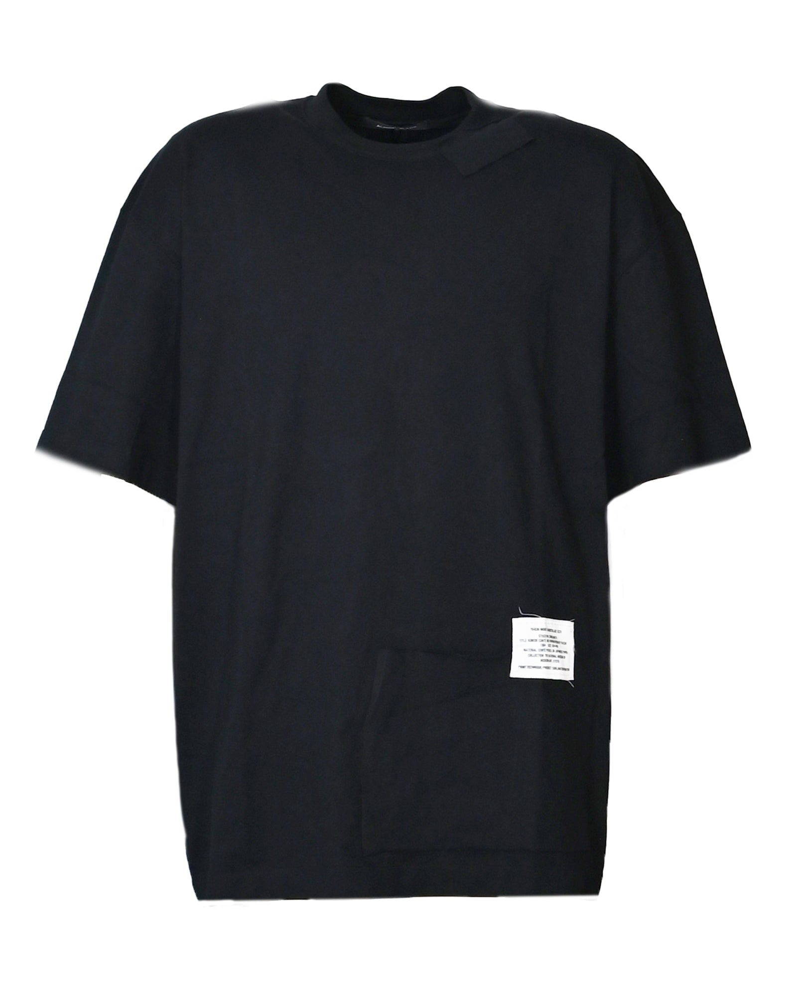 REMAKE PACHED PRINT T-SHIRT / BLACK