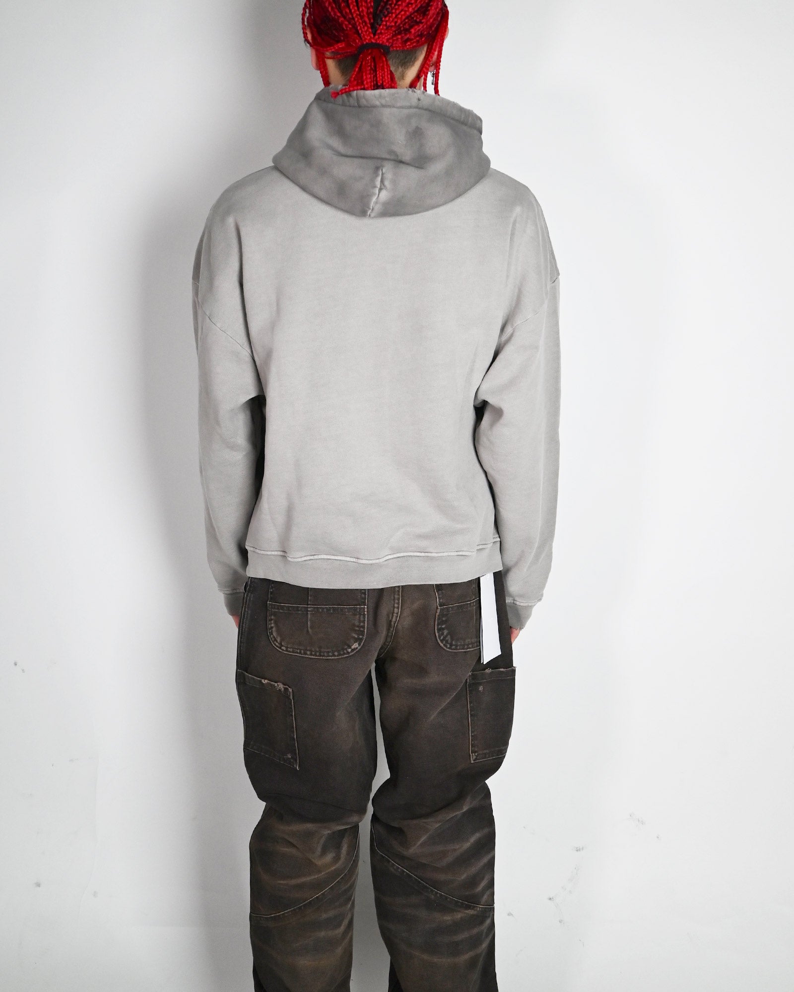 ALEXANDER DIGENOVA・アレキサンダー・ディジェノバ - パーカー・フーディ TRUTH SERUM SHRUNKEN HOODIE / LIGHT GREY