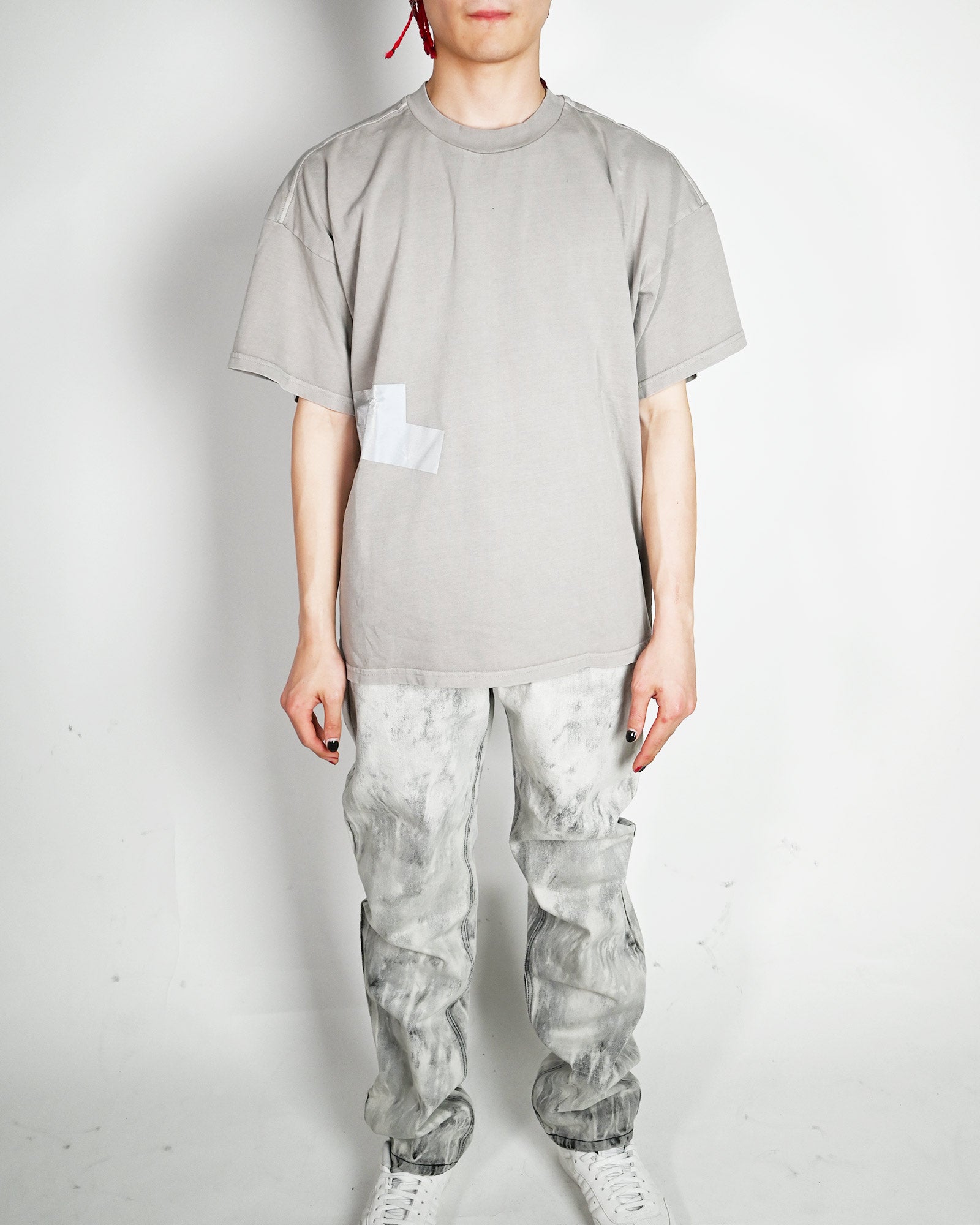 ALEXANDER DIGENOVA・アレキサンダー・ディジェノバ - Tシャツ・カットソー TAPED PATCH T-SHIRT / LIGHT GREY