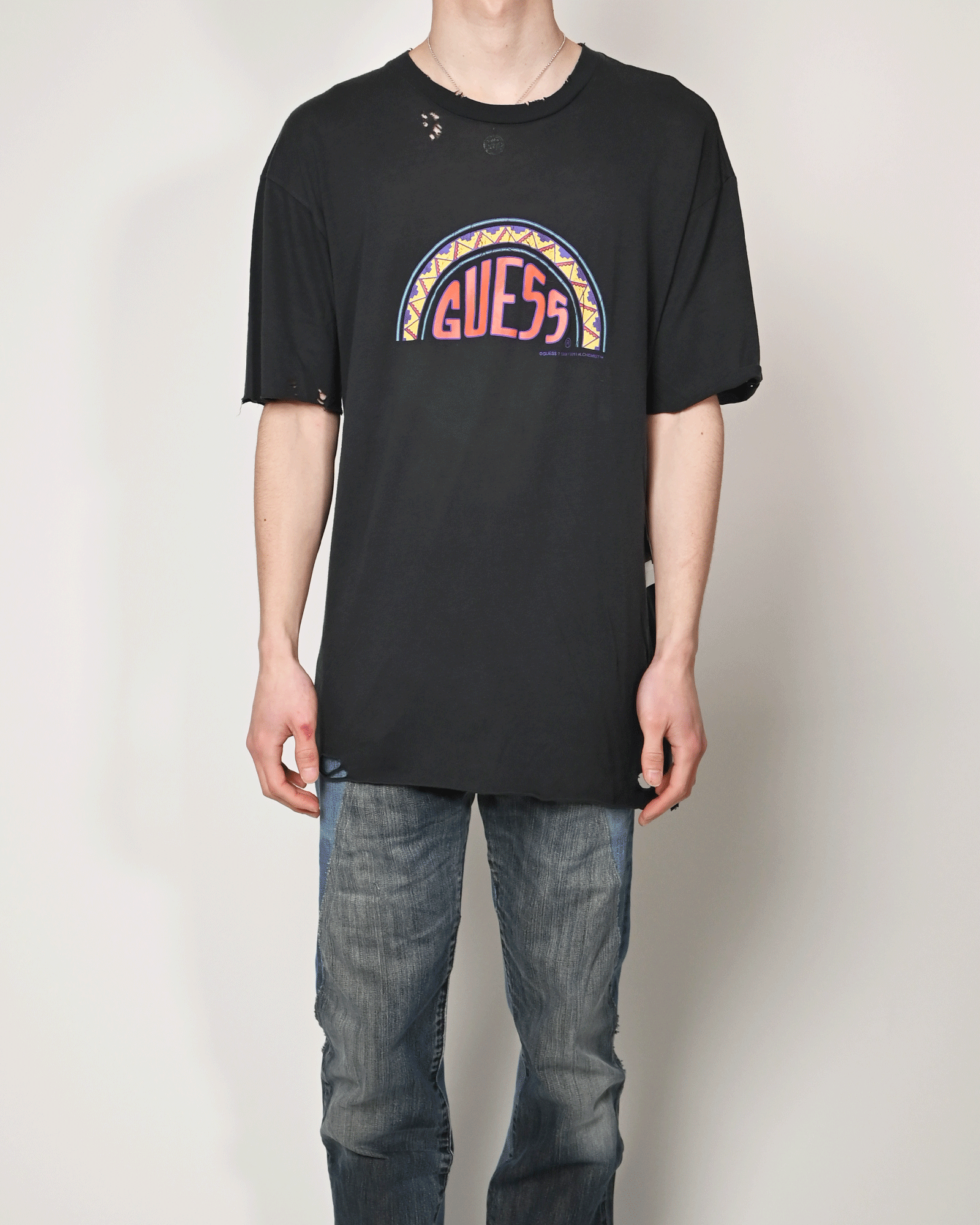 ALCHEMIST・alchemist -  GUESS BLACK TEE SHIRT / BLACK