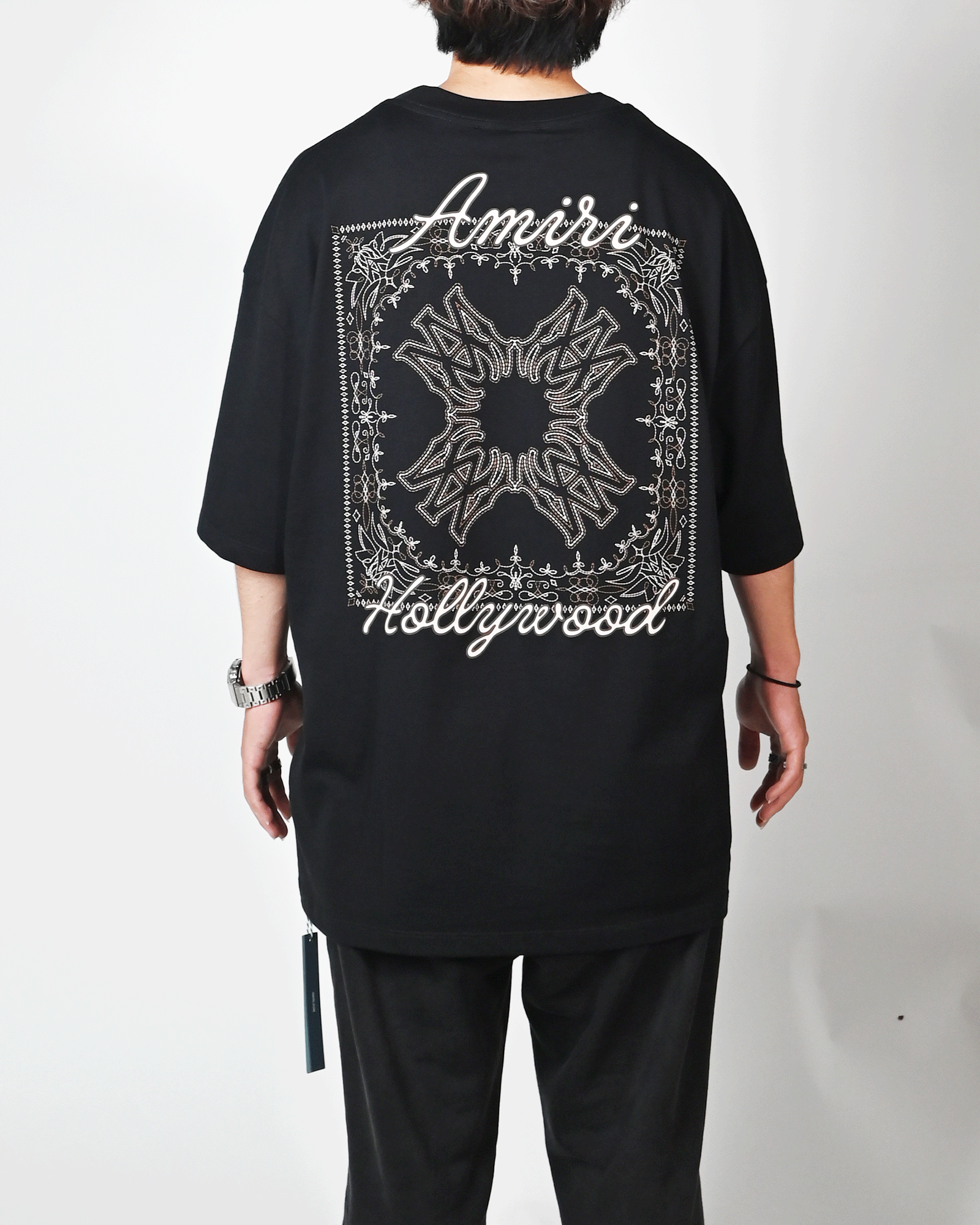 AMIRI・アミリ - トップス MA QUAD BANDANA OS TEE 
/ BLACK