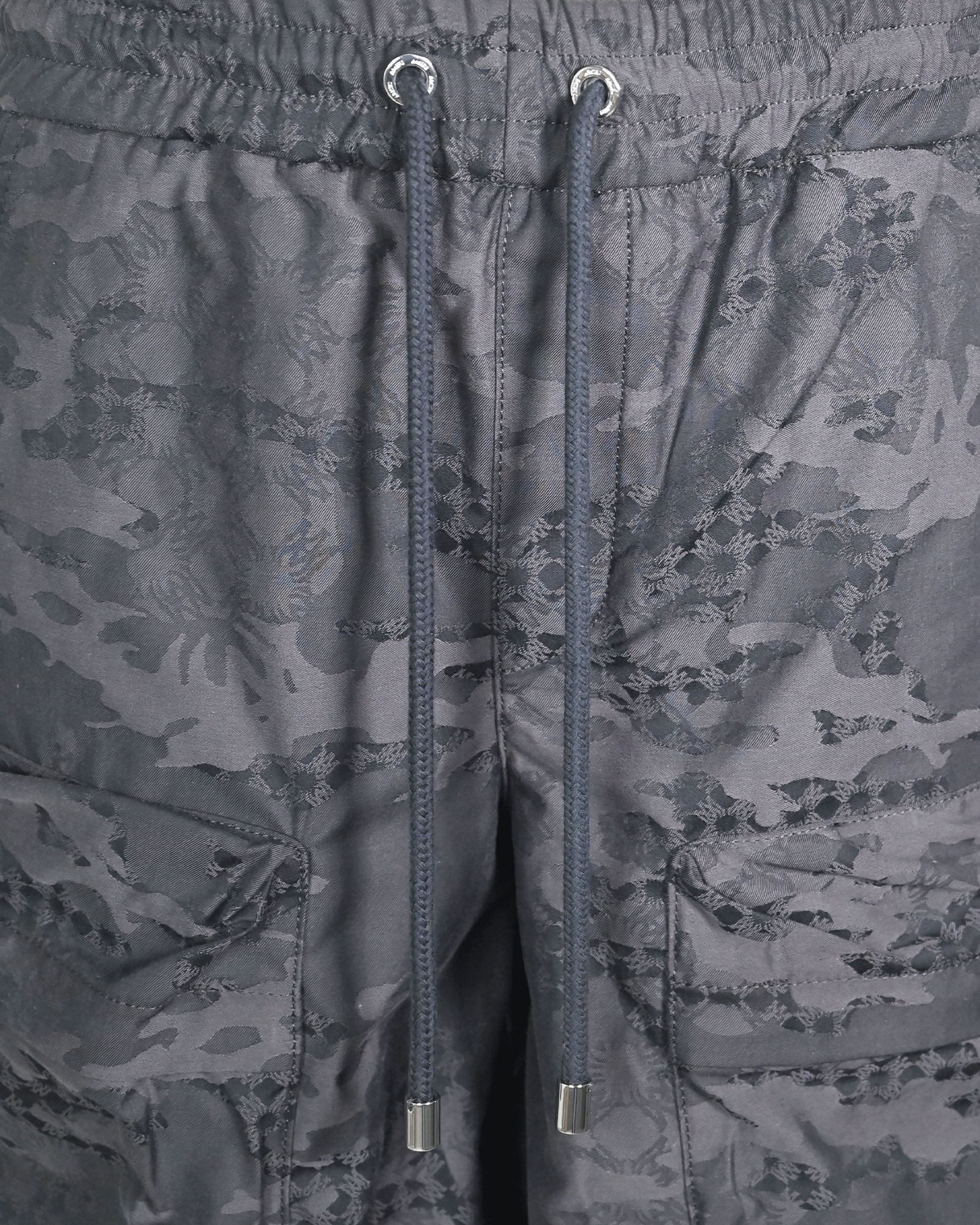 AMIRI・アミリ - カーゴパンツ MA CAMO JACQ CARGO SHORT / BLACK
