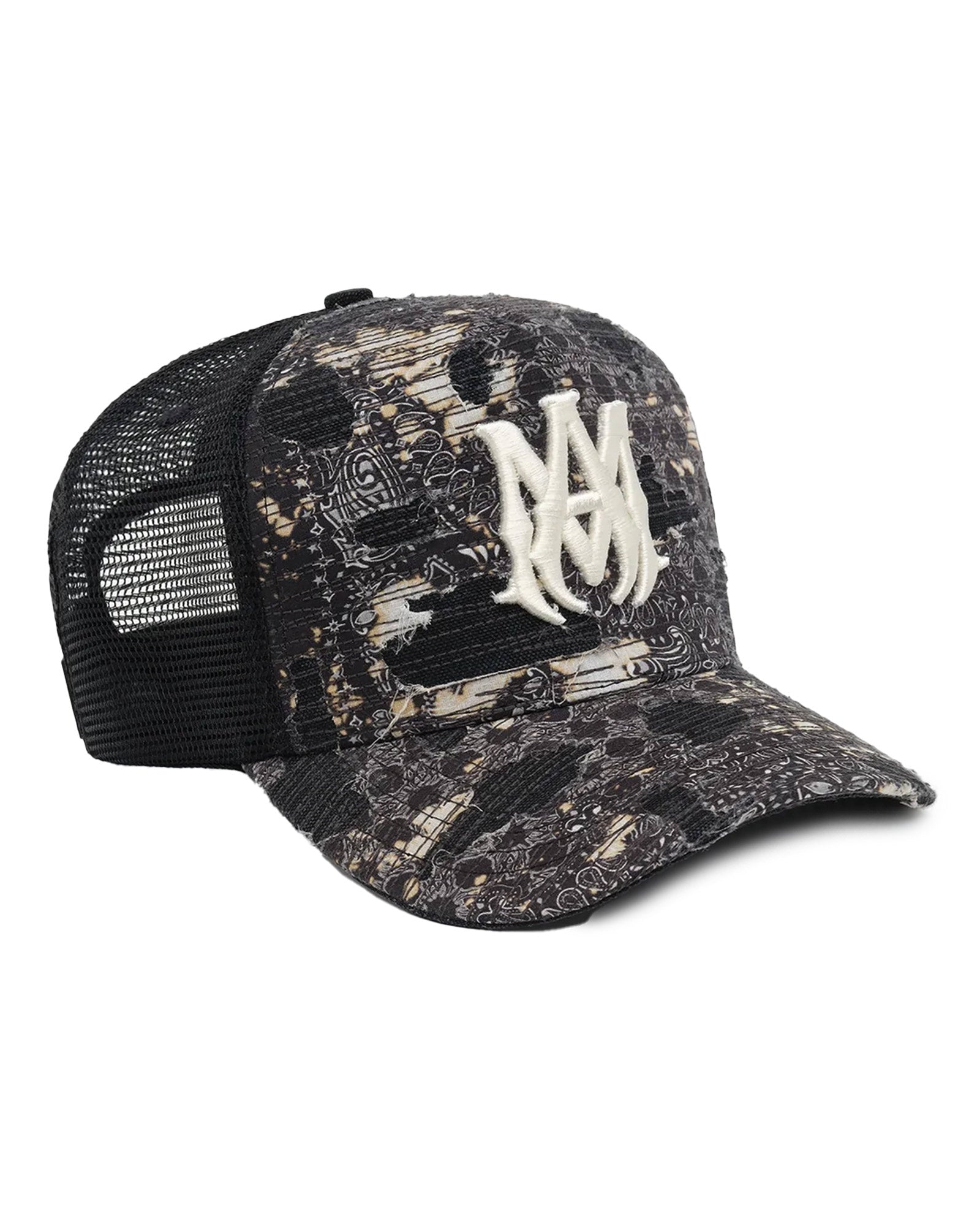 AMIRI・amiri -  BANDANA REPAIR TRUCKER HAT / BLACK