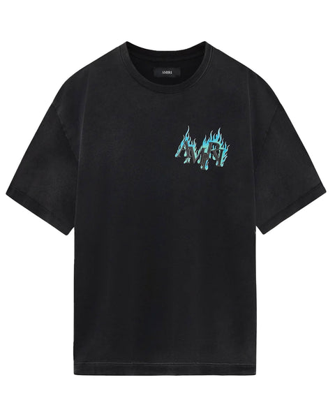 AMIRI (アミリ) SS26 AMIRI FLAMES OS TEE / BLACK | Detail