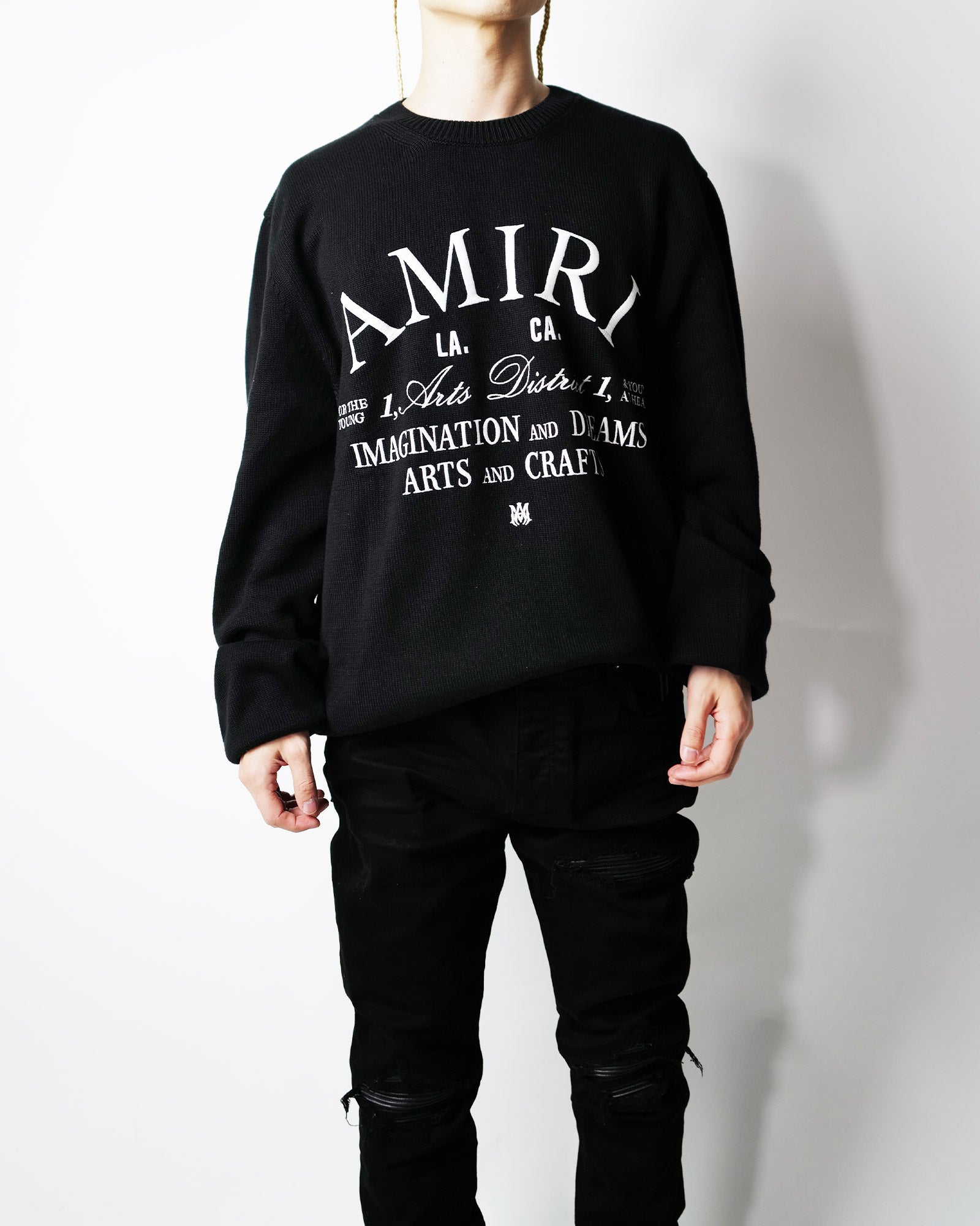 AMIRI・アミリ - ニット・セーター AMIRI ARTS DISTRICT CREW / BLACK