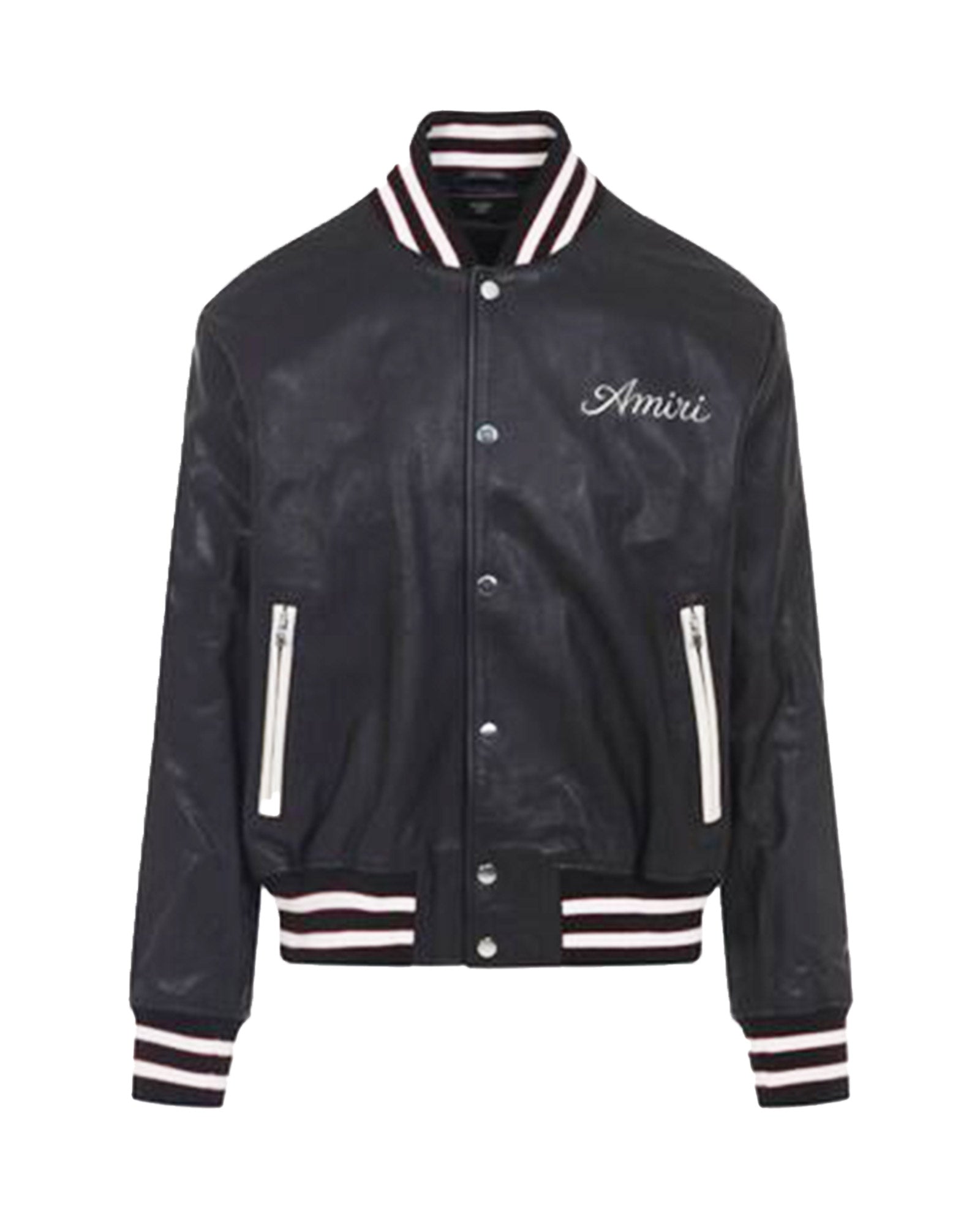 CLUB AMIRI LEATHER VARSITY / BLACK