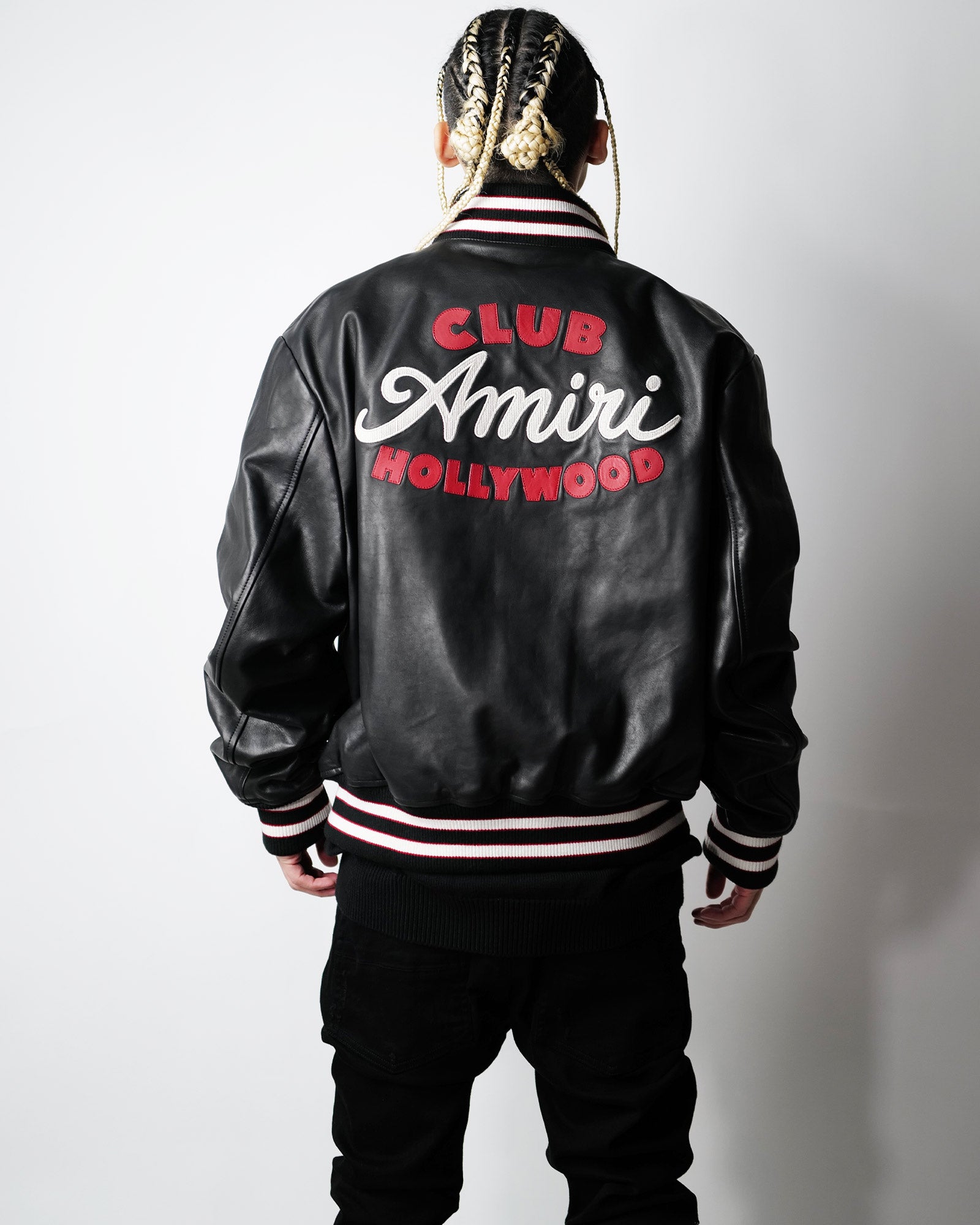 AMIRI・アミリ - ジャケット CLUB AMIRI LEATHER VARSITY / BLACK