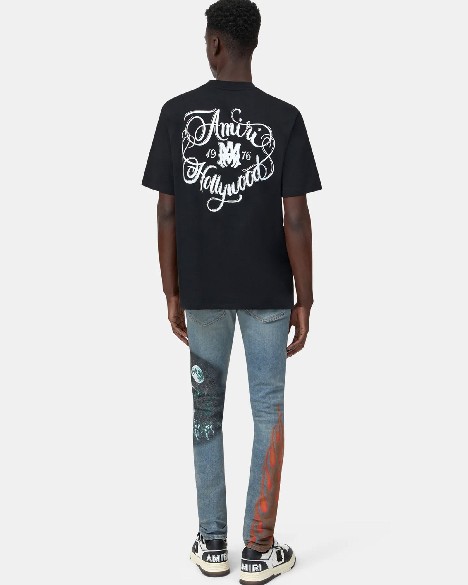 AMIRI (アミリ) SS26 AMIRI FLAMES OS TEE / BLACK | Detail
