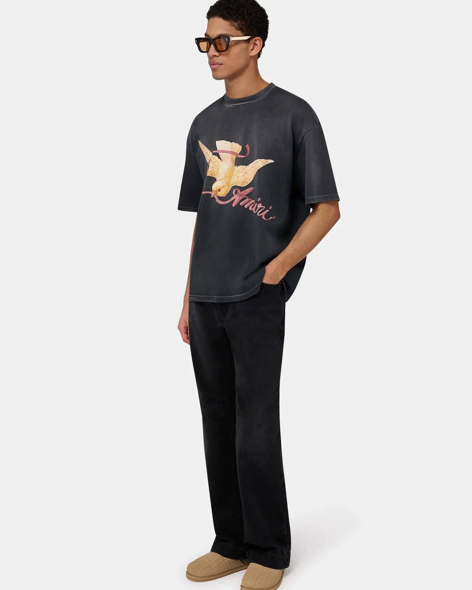 AMIRI (アミリ) AMIRI RIBBON OS TEE / BLACK | Detail AMIRI (アミリ) AMIRI RIBBON OS TEE / BLACK | Detail
