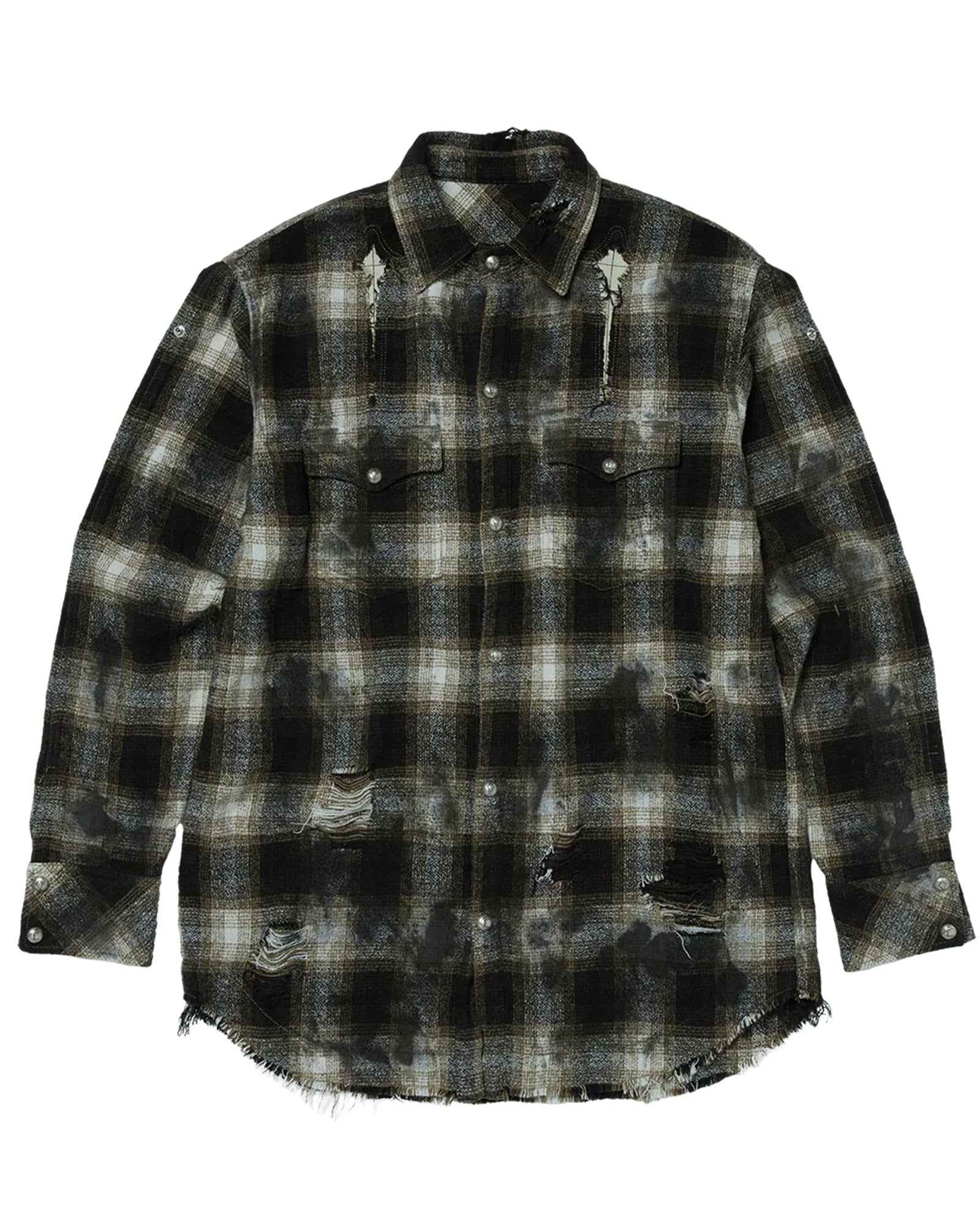 ANGELS DAMAGED SHIRT / BROWN