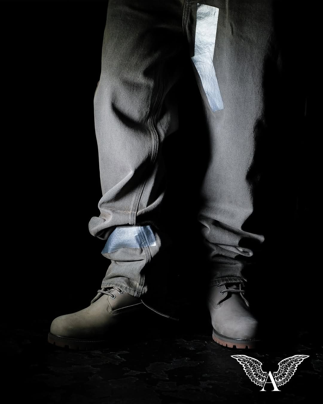 ALEXANDER DIGENOVA・アレキサンダー・ディジェノバ - デニムパンツ STRAIGHT LEG DUCT TAPE JEANS / WASHED GREY