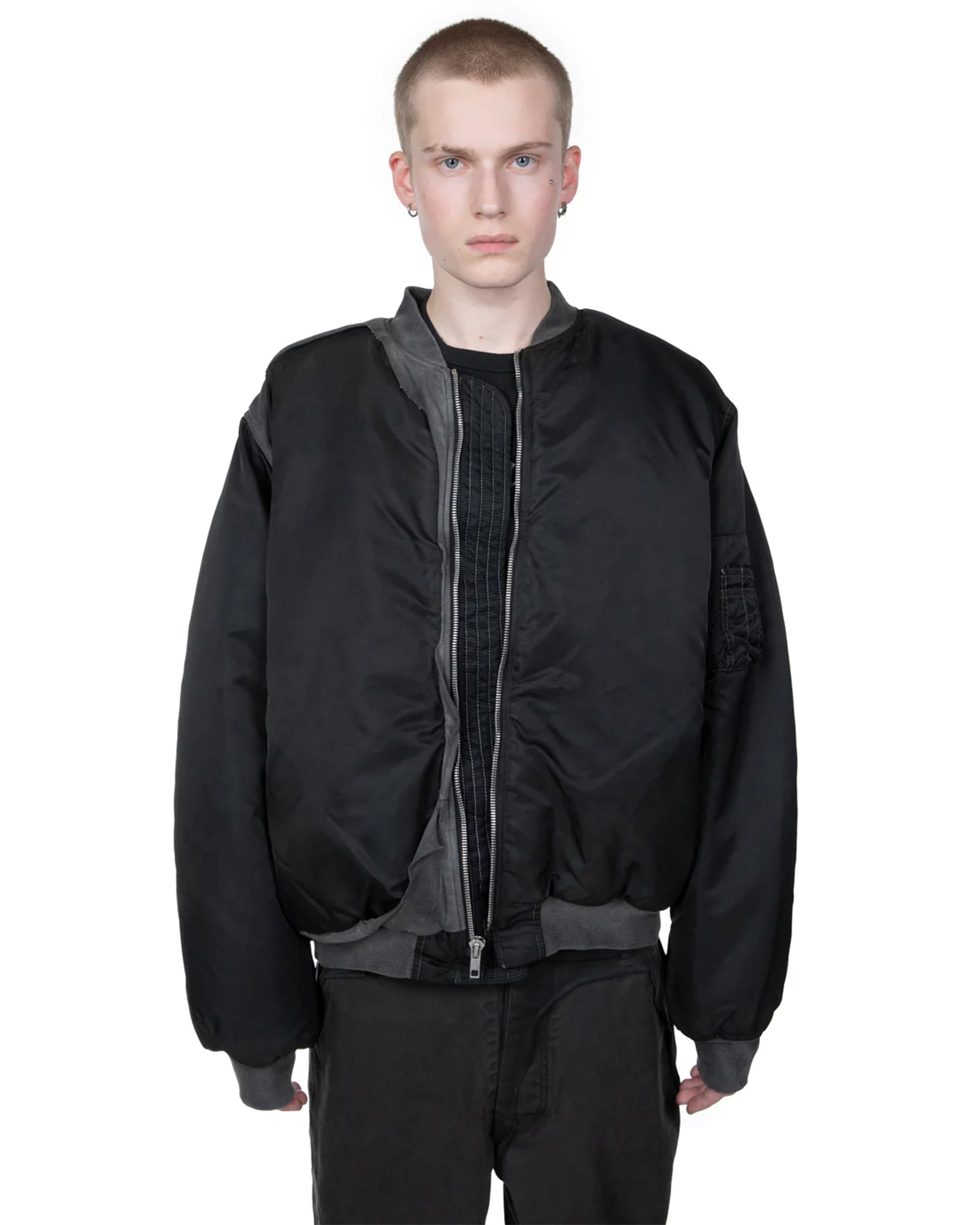 ALEXANDER DIGENOVA・アレキサンダー・ディジェノバ - ジャケット CUT OUT BOMBER / BLACK OIL WASH
