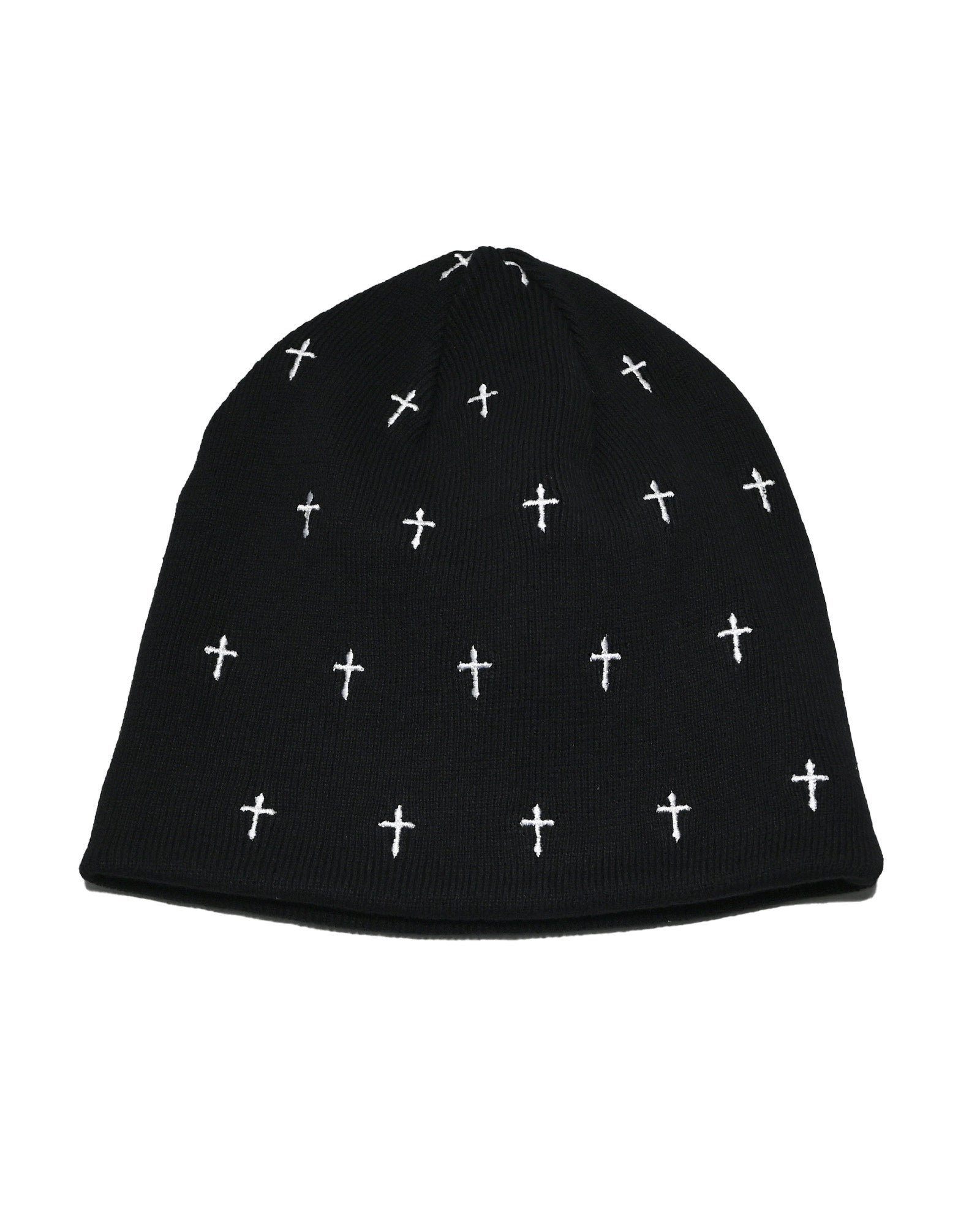 ALLOVER CROSS BEANIE V2 / BLACK