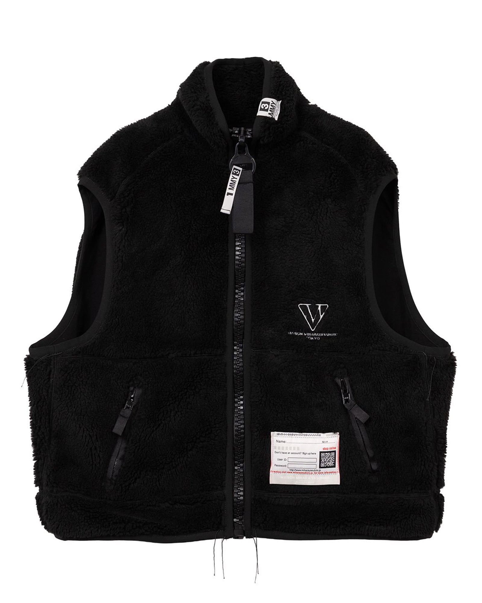 AMATEUR SEWN LIKE BOA VEST / BLACK