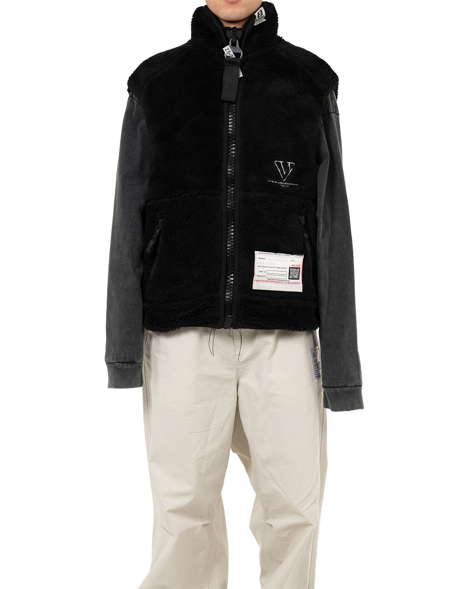 MIHARA YASUHIRO・ミハラヤスヒロ - ベスト AMATEUR SEWN LIKE BOA VEST / BLACK