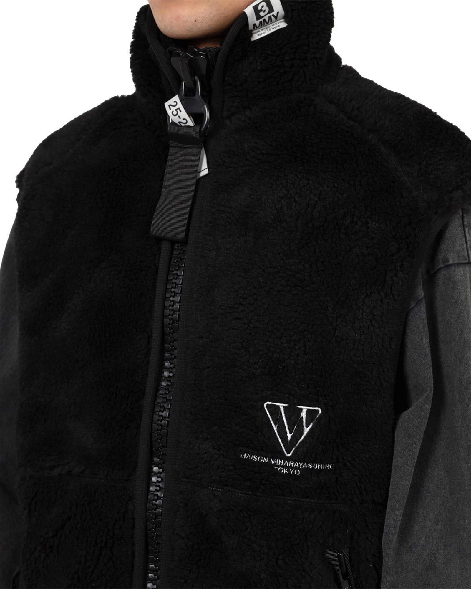 MIHARA YASUHIRO・ミハラヤスヒロ - ベスト AMATEUR SEWN LIKE BOA VEST / BLACK