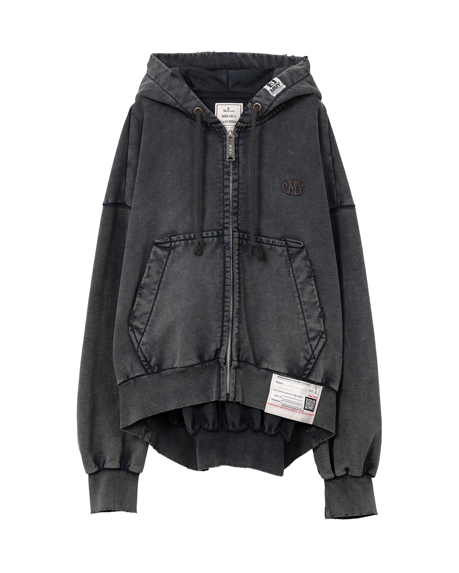 MIHARA YASUHIRO・ミハラヤスヒロ - パーカー・フーディ AMATEUR SEWN LIKE ZIP-UP  PARKA / BLACK