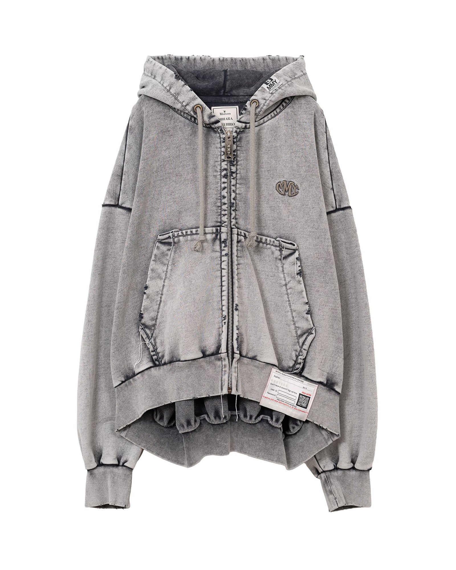 MIHARA YASUHIRO・ミハラヤスヒロ - パーカー・フーディ AMATEUR SEWN LIKE ZIP-UP  PARKA / GRAY