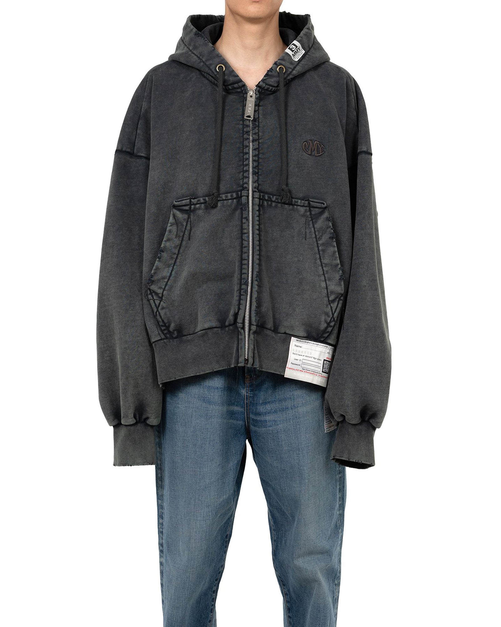 MIHARA YASUHIRO・ミハラヤスヒロ - パーカー・フーディ AMATEUR SEWN LIKE ZIP-UP  PARKA / BLACK