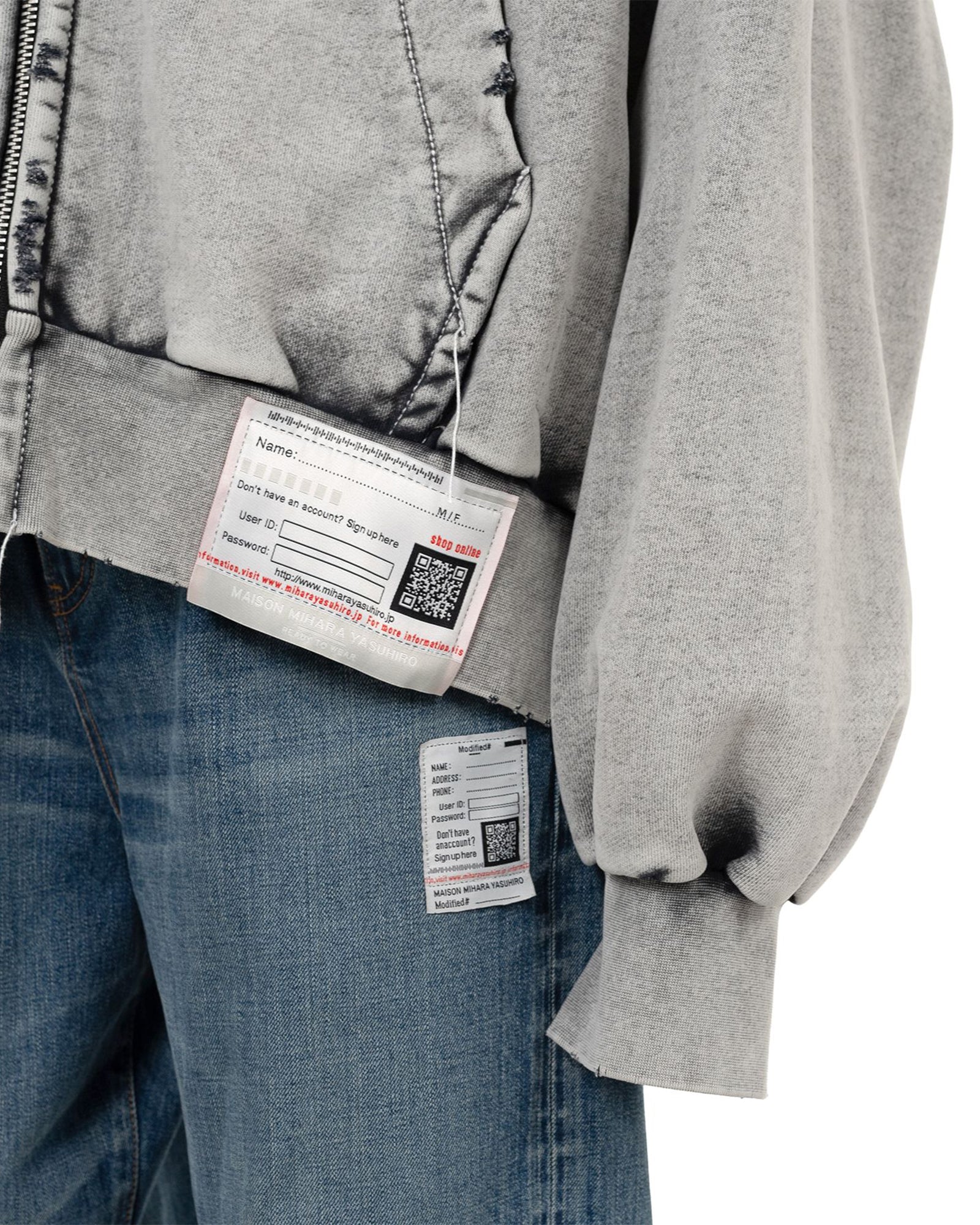 MIHARA YASUHIRO・ミハラヤスヒロ - パーカー・フーディ AMATEUR SEWN LIKE ZIP-UP  PARKA / GRAY