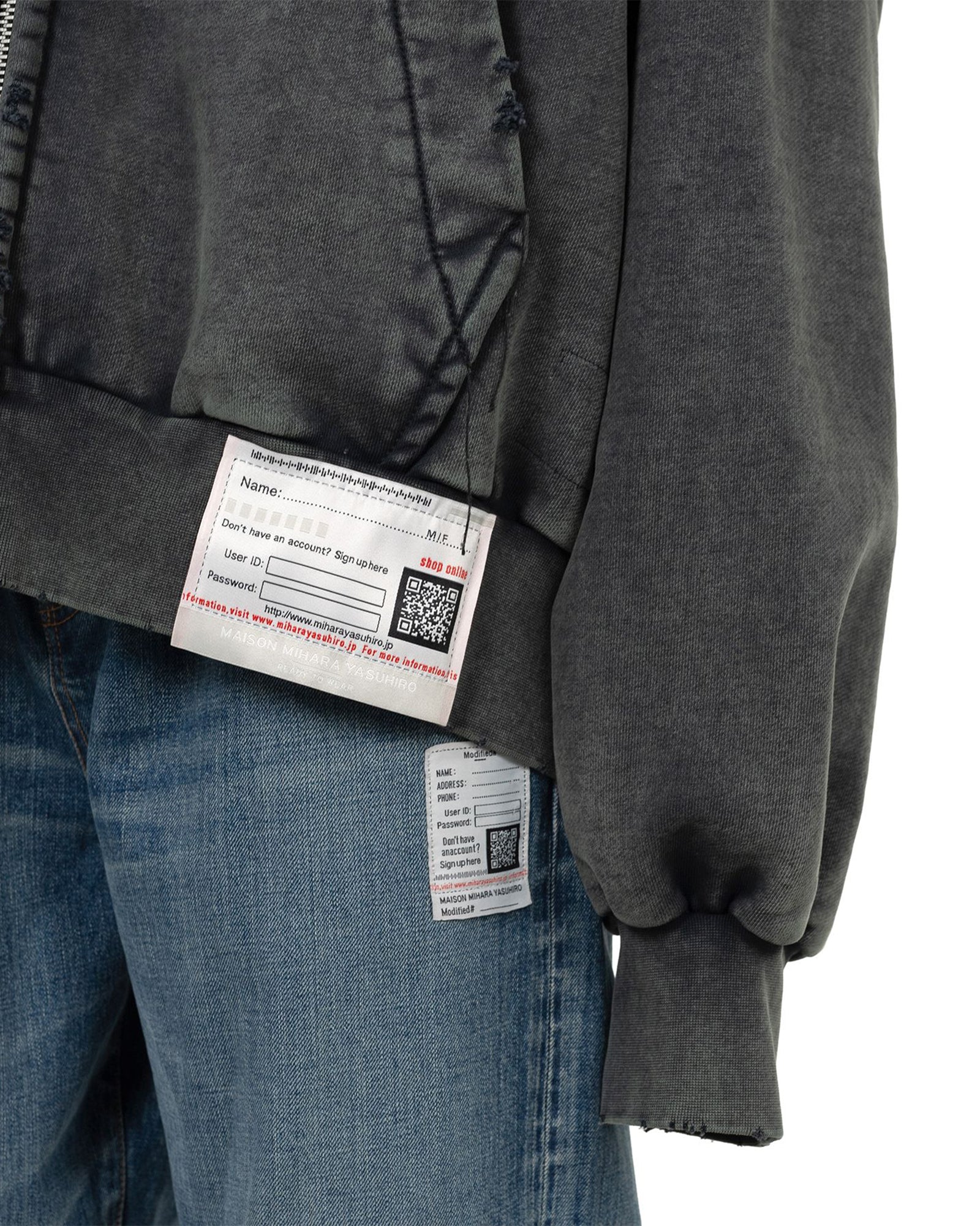 MIHARA YASUHIRO・ミハラヤスヒロ - パーカー・フーディ AMATEUR SEWN LIKE ZIP-UP  PARKA / BLACK