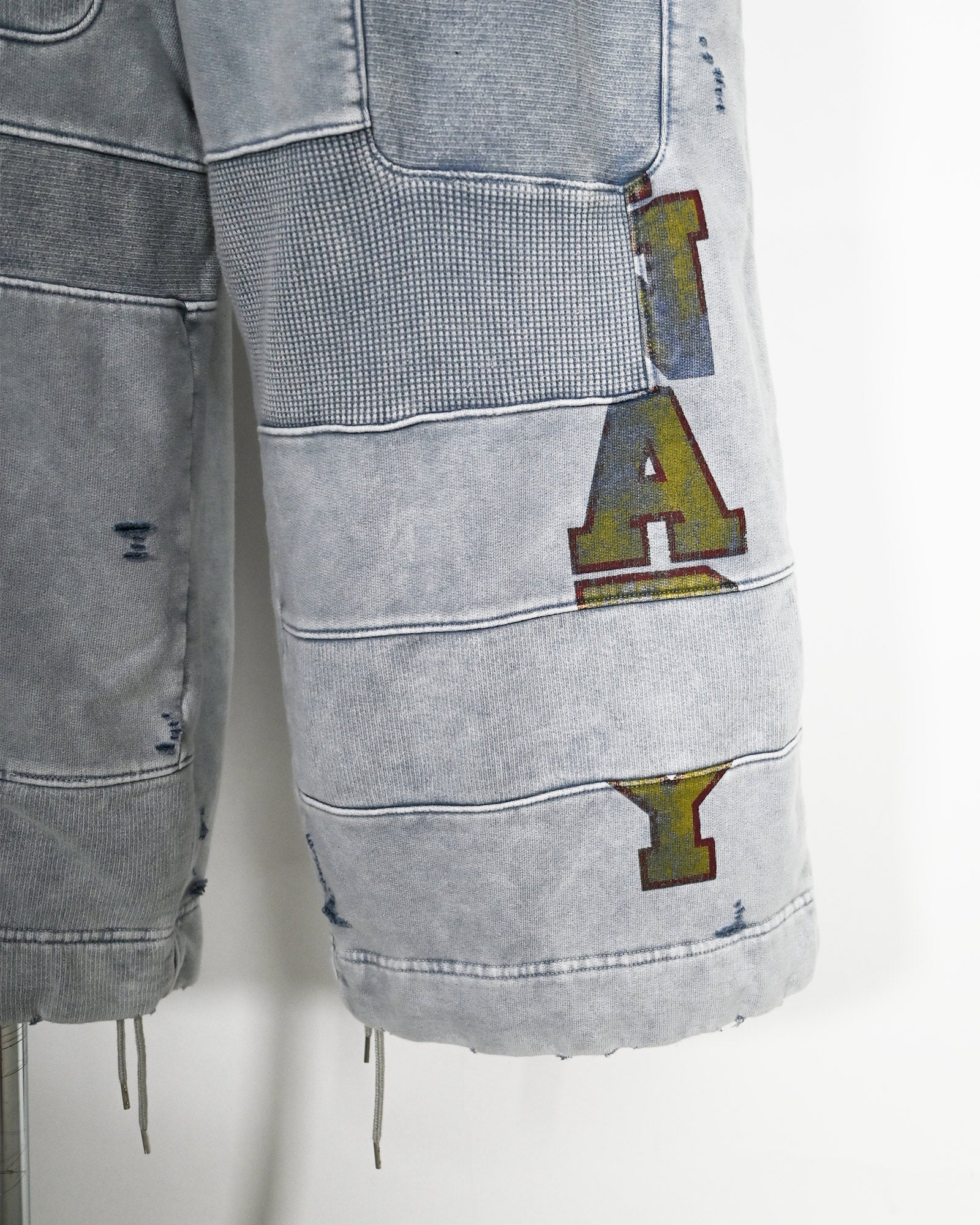 MIHARA YASUHIRO・ミハラヤスヒロ - スウェットパンツ BLEACHED REPAIR PANTS / BLACK