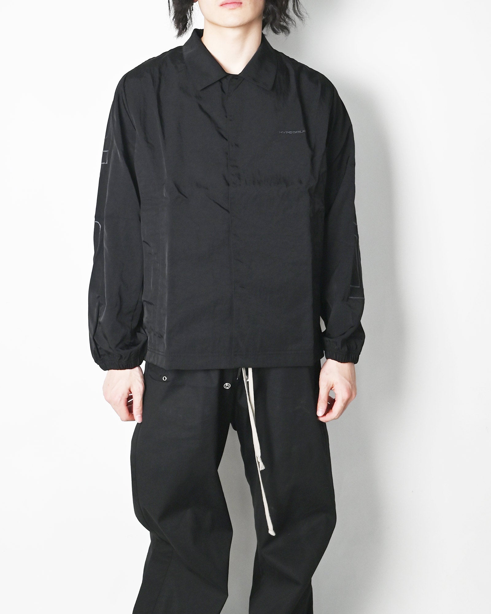 HYPEGOLF・ハイプゴルフ - ジャケット BACK LOGO WOVEN JACKET / BLACK