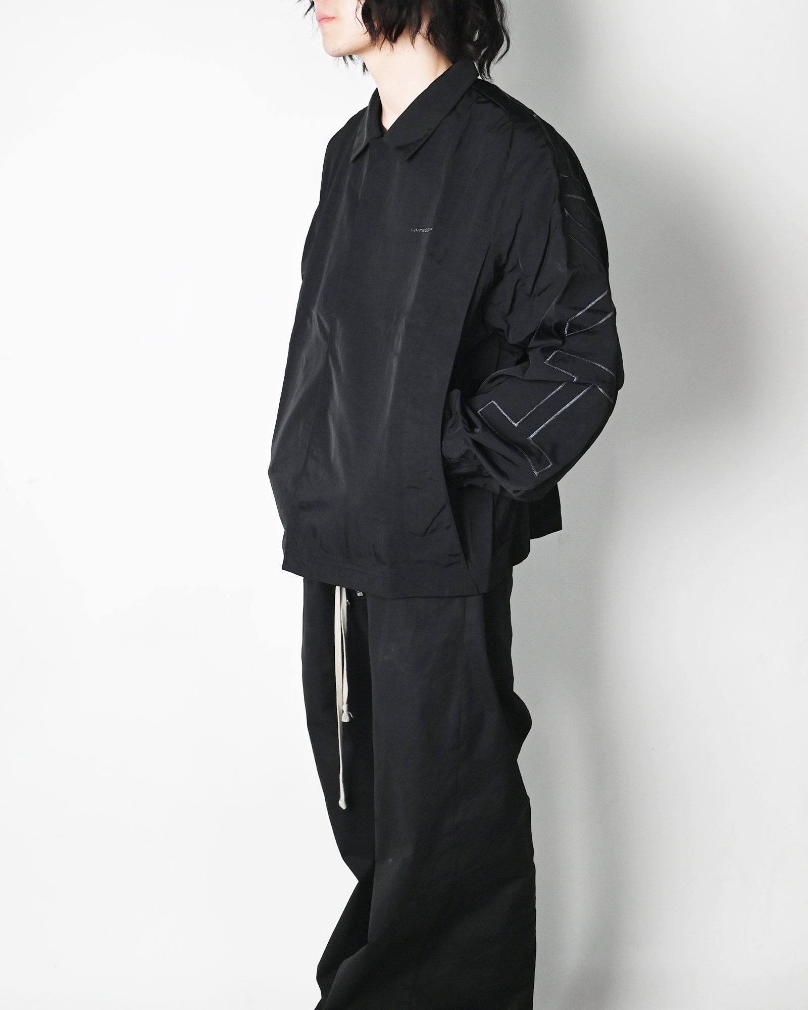 HYPEGOLF・ハイプゴルフ - ジャケット BACK LOGO WOVEN JACKET / BLACK