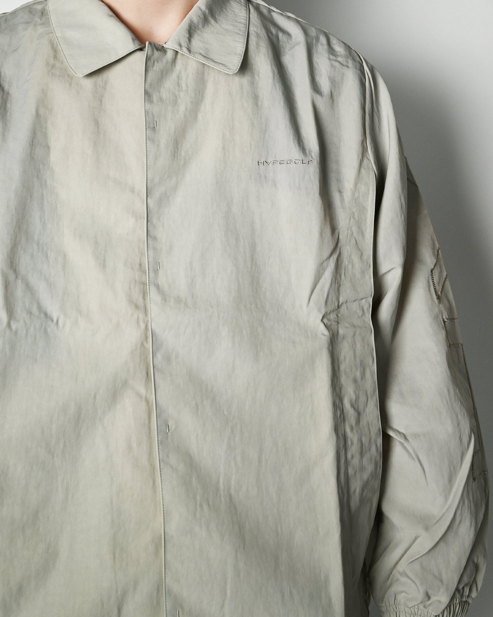 HYPEGOLF・ハイプゴルフ - ジャケット BACK LOGO WOVEN JACKET / SAND