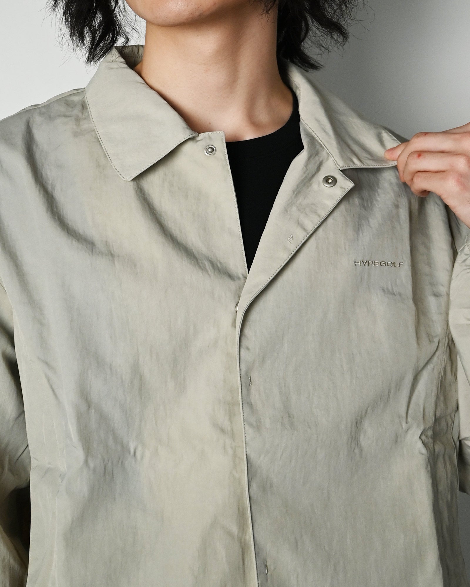 HYPEGOLF・ハイプゴルフ - ジャケット BACK LOGO WOVEN JACKET / SAND