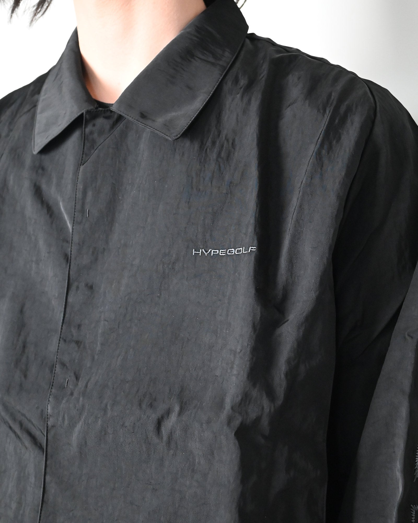 HYPEGOLF・ハイプゴルフ - ジャケット BACK LOGO WOVEN JACKET / BLACK