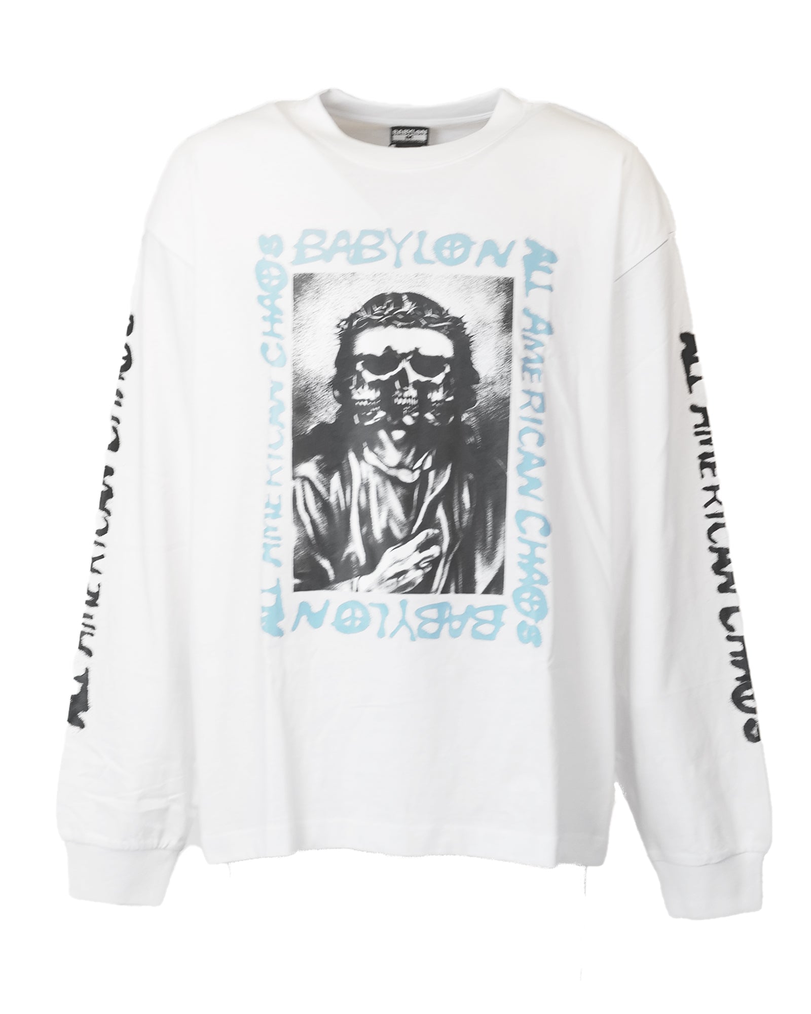 BB LS AMERICAN CHAOS TEE / WHITE