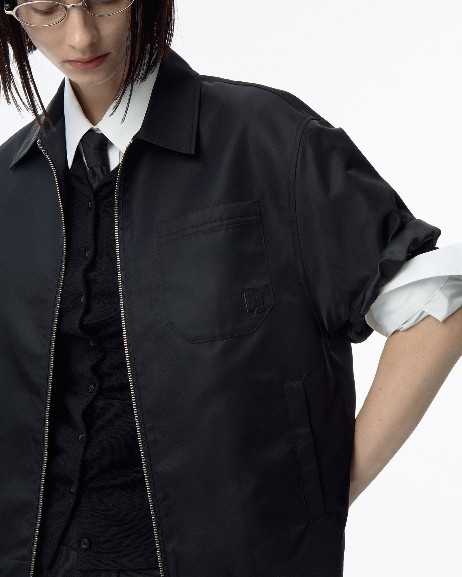 Ader Error・アーダーエラー - シャツ BK TAG HALF SLEEVE SHIRT 02 / NOIR