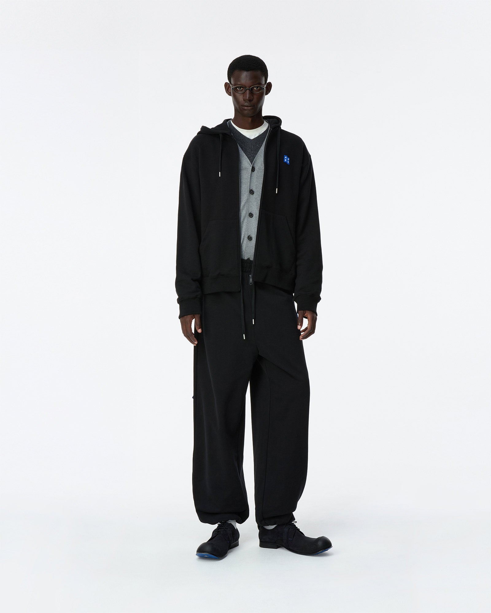 Ader Error・Aadhaar error -  BL TAG HOODIE ZIP-UP 01 / NOIR