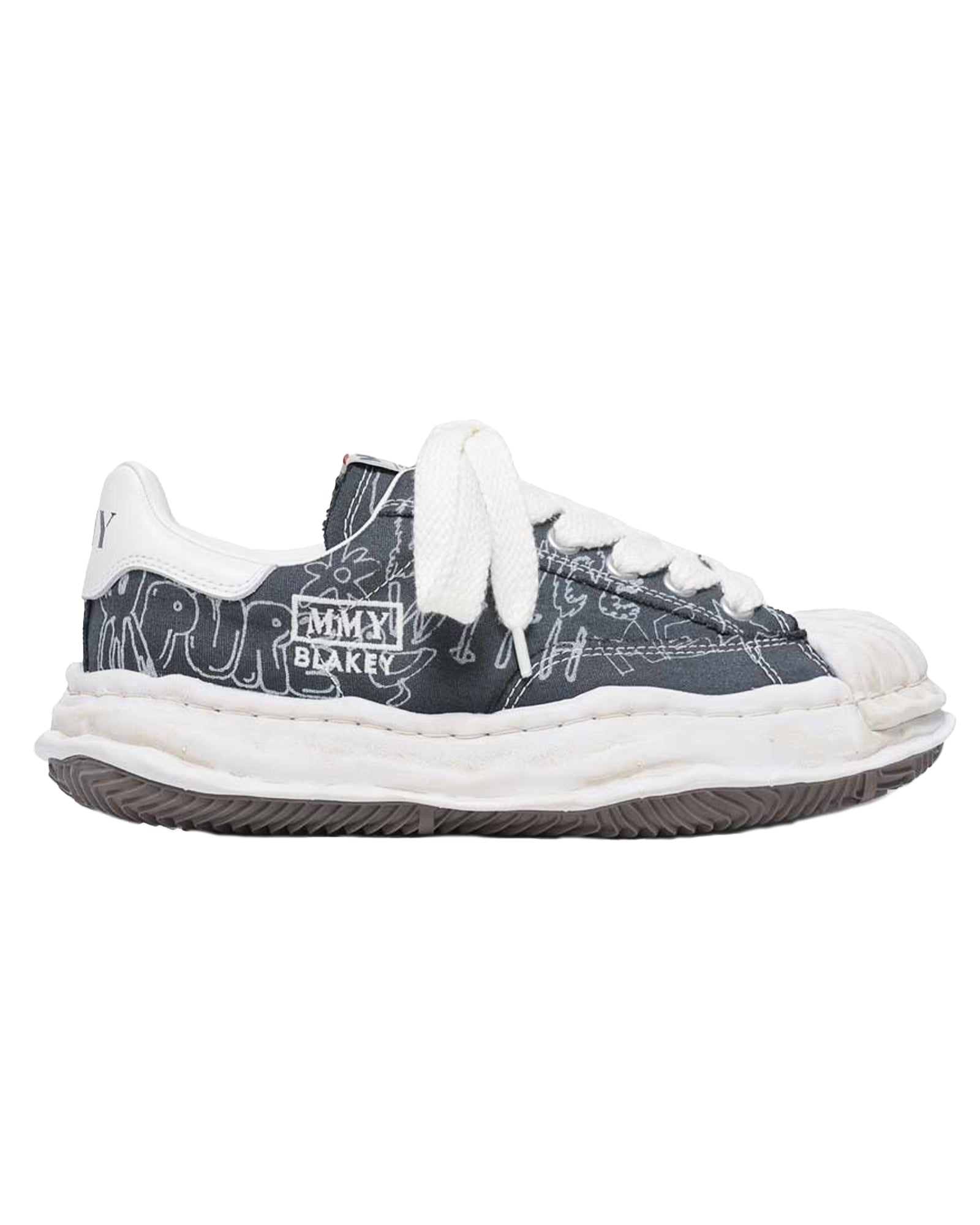 BLAKEY LOW CANVAS GRAFFITI PRINTED / BLACK