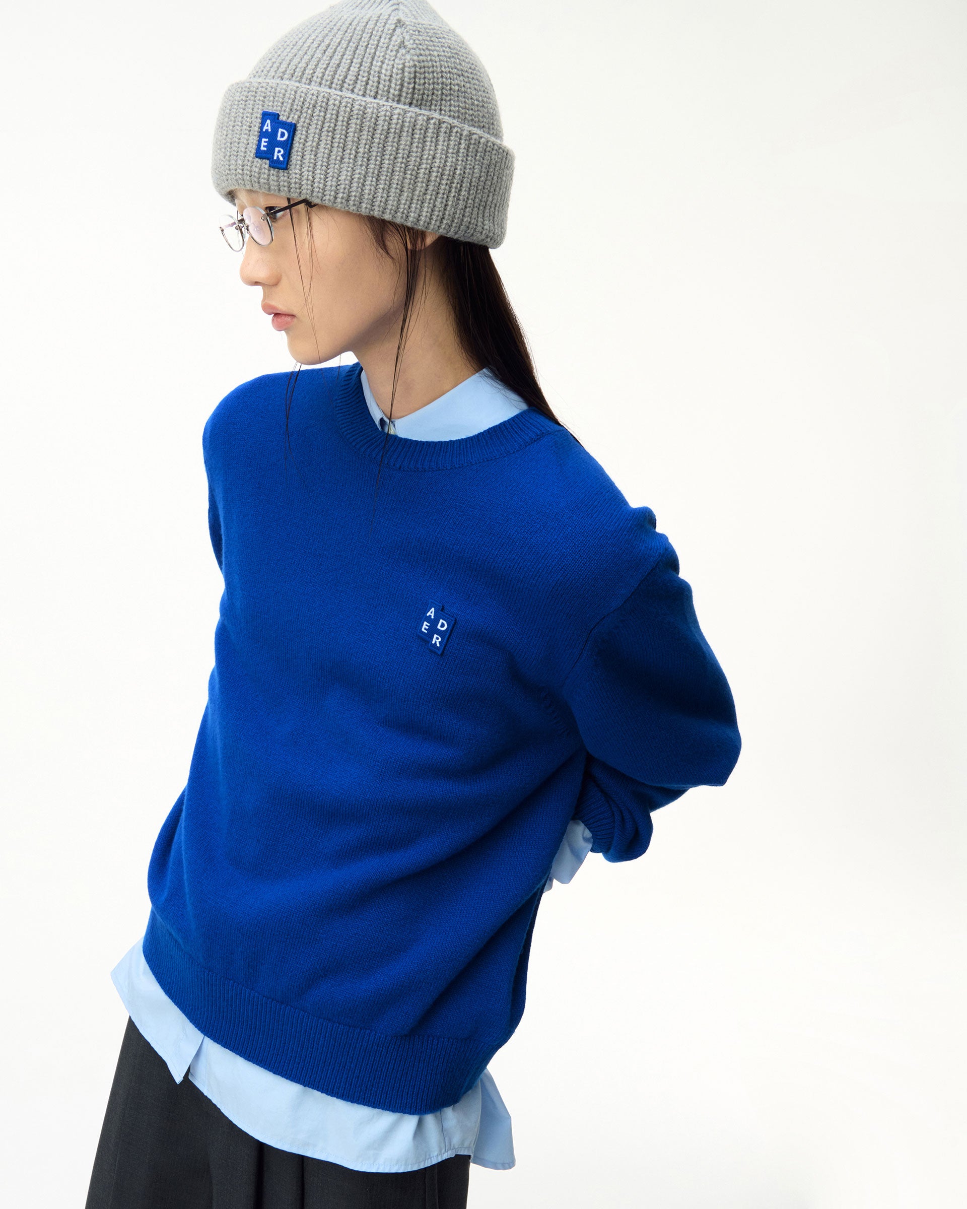 Ader Error・アーダーエラー - ニットキャップ・ビーニー BL TAG BEANIE / GRAY