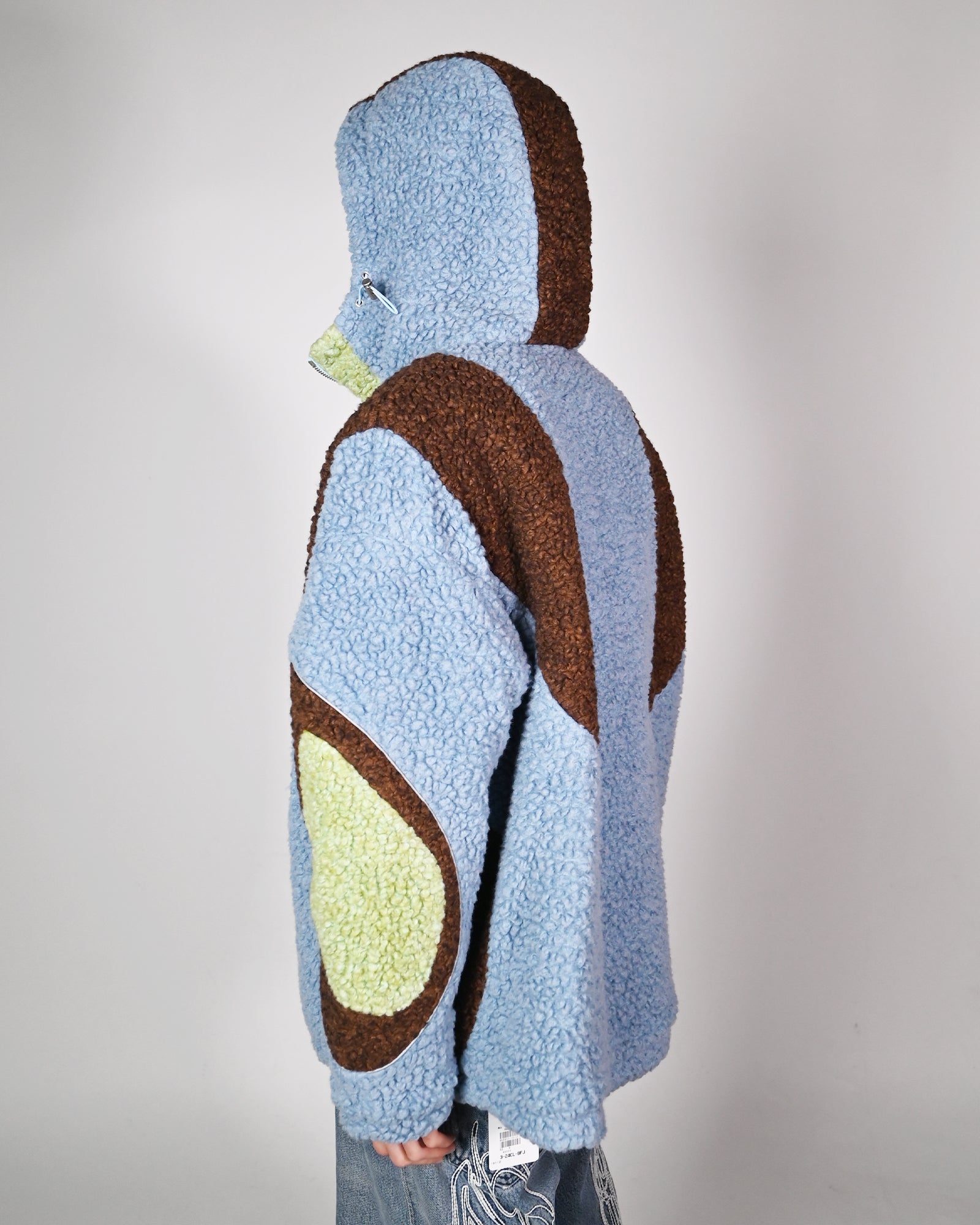 THE WORLD IS YOURS・ザ ワールド イズ ユアーズ - アウター・ジャケット BOA FLEECE JACKET / LIGHT BLUE/LIGHT GREEN/BROWN