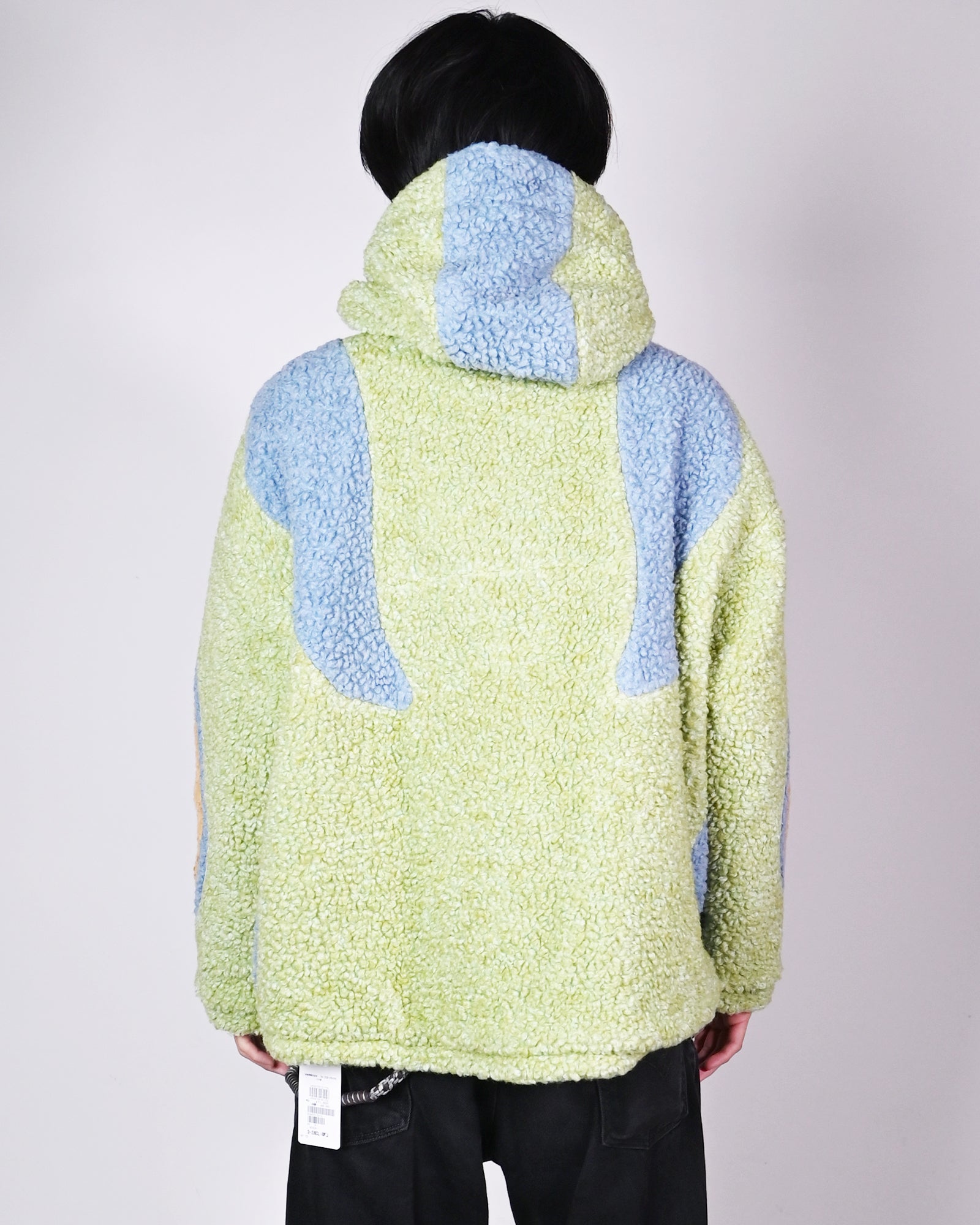 THE WORLD IS YOURS・ザ ワールド イズ ユアーズ - アウター・ジャケット BOA FLEECE JACKET / LIGHT BLUE/LIGHT GREEN/ORANGE
