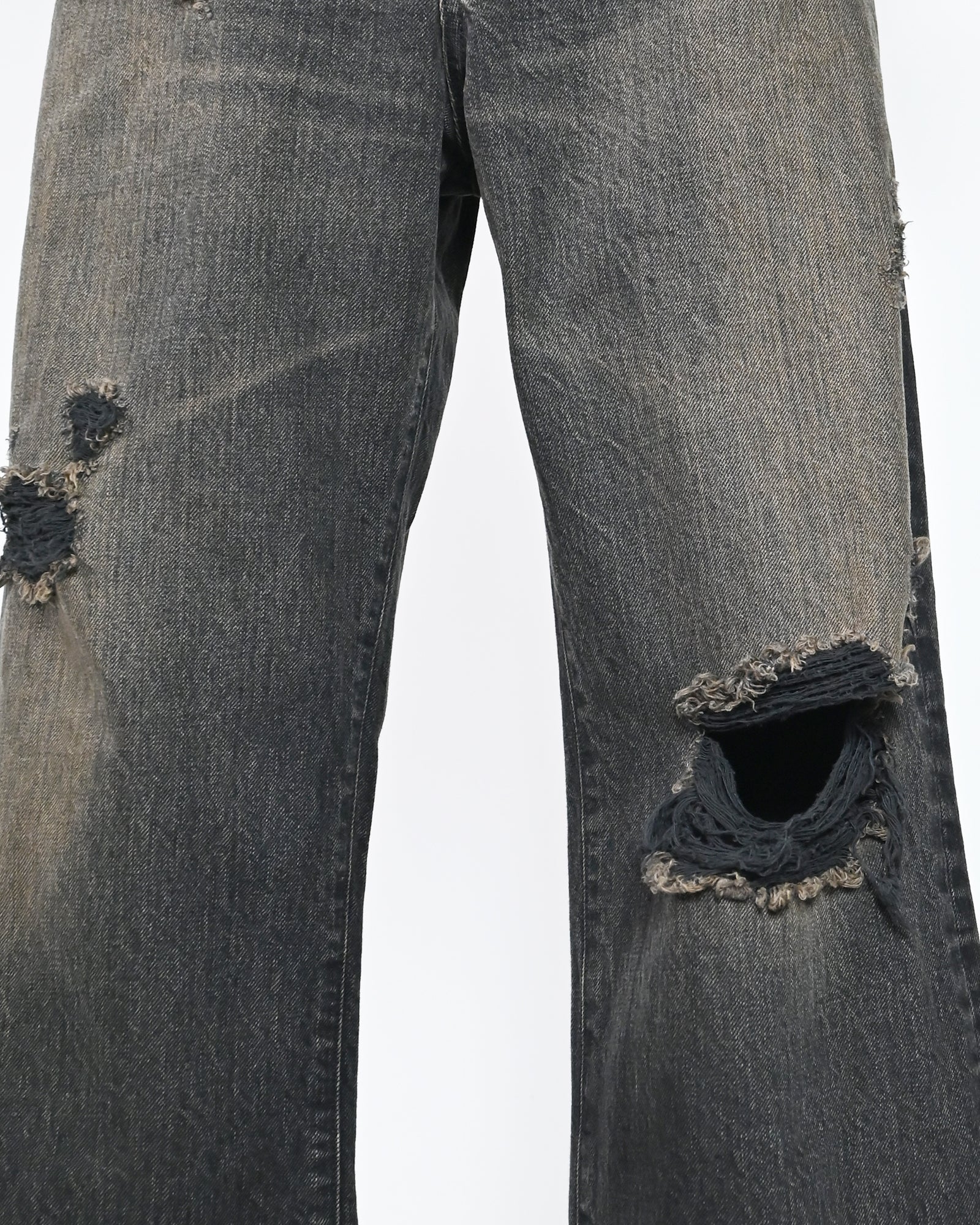 KAMIYA・カミヤ - デニムパンツ BOOTCUT WIDE JEANS / BLACK