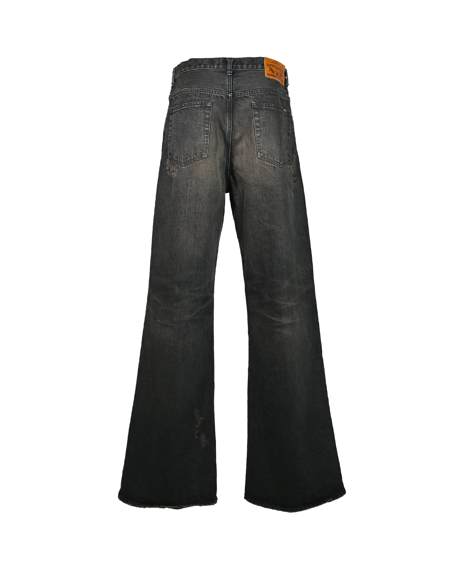 KAMIYA・カミヤ - デニムパンツ BOOTCUT WIDE JEANS / BLACK