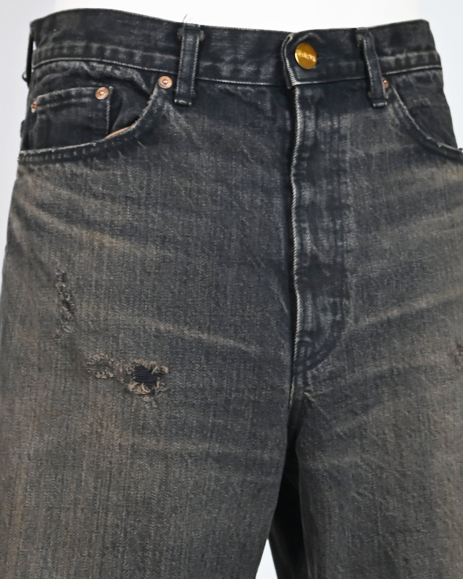 KAMIYA・カミヤ - デニムパンツ BOOTCUT WIDE JEANS / BLACK