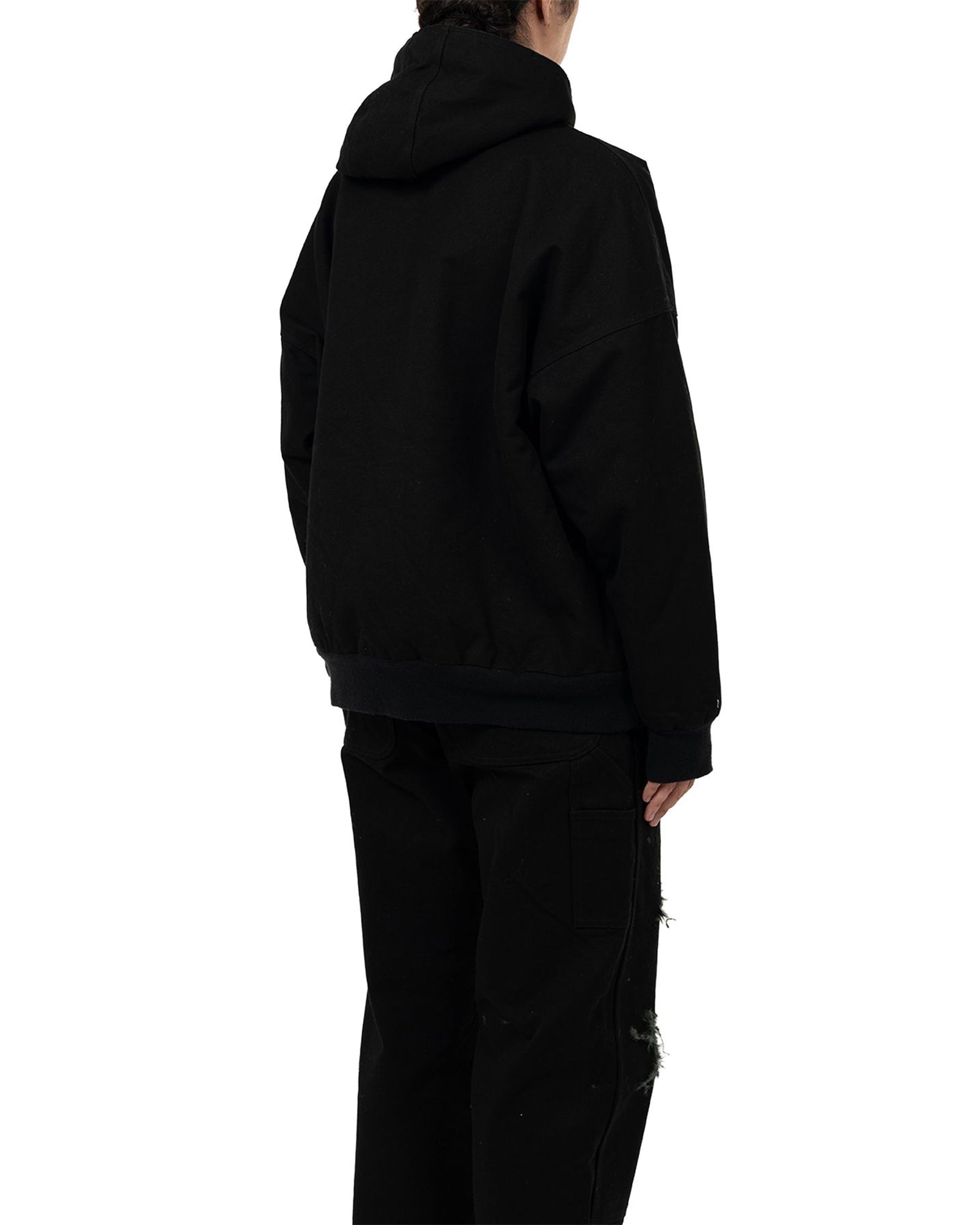 KAMIYA・カミヤ - パーカー・フーディ BORO BOA LINING DUCK ZIP-UP PARKA / BLACK