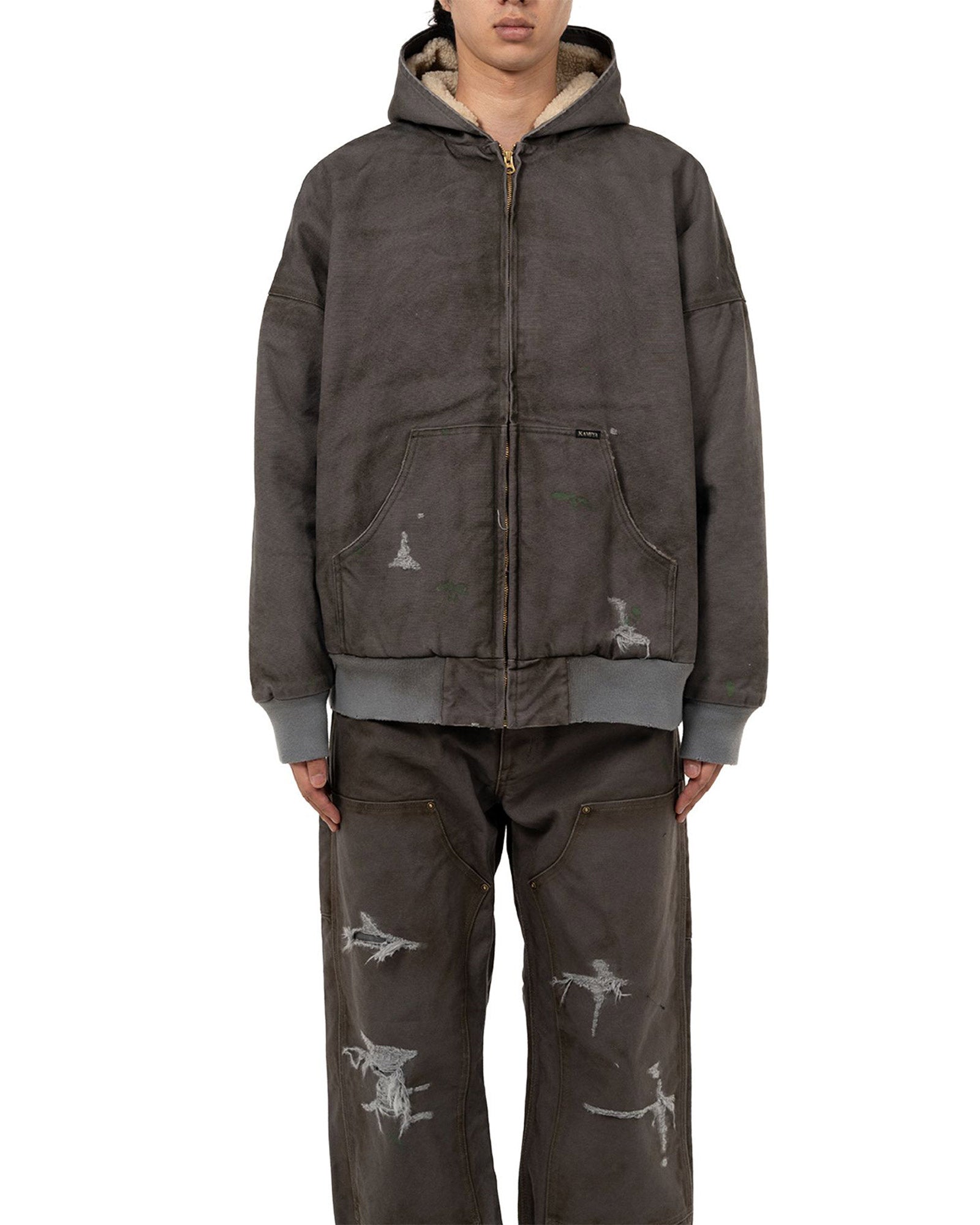 KAMIYA・Kamiya -  BOA LINING DUCK ZIP PARKA / GRAY