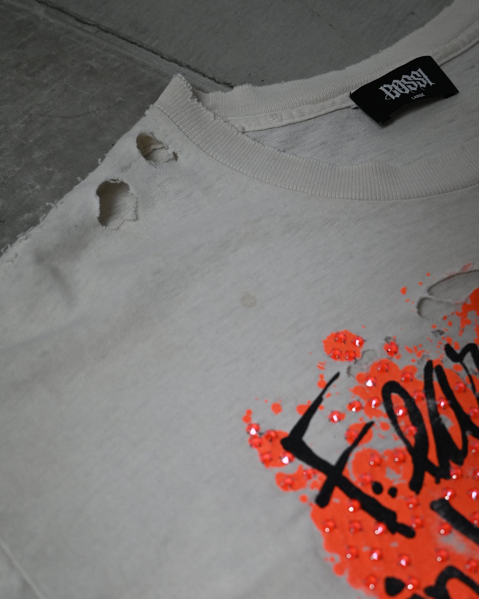 BOSSI・ボッシ スポーツウェア - L/S Tシャツ BOSSI DOUBLE LAYER VINTAGE RHINE STONE SHIRT 3