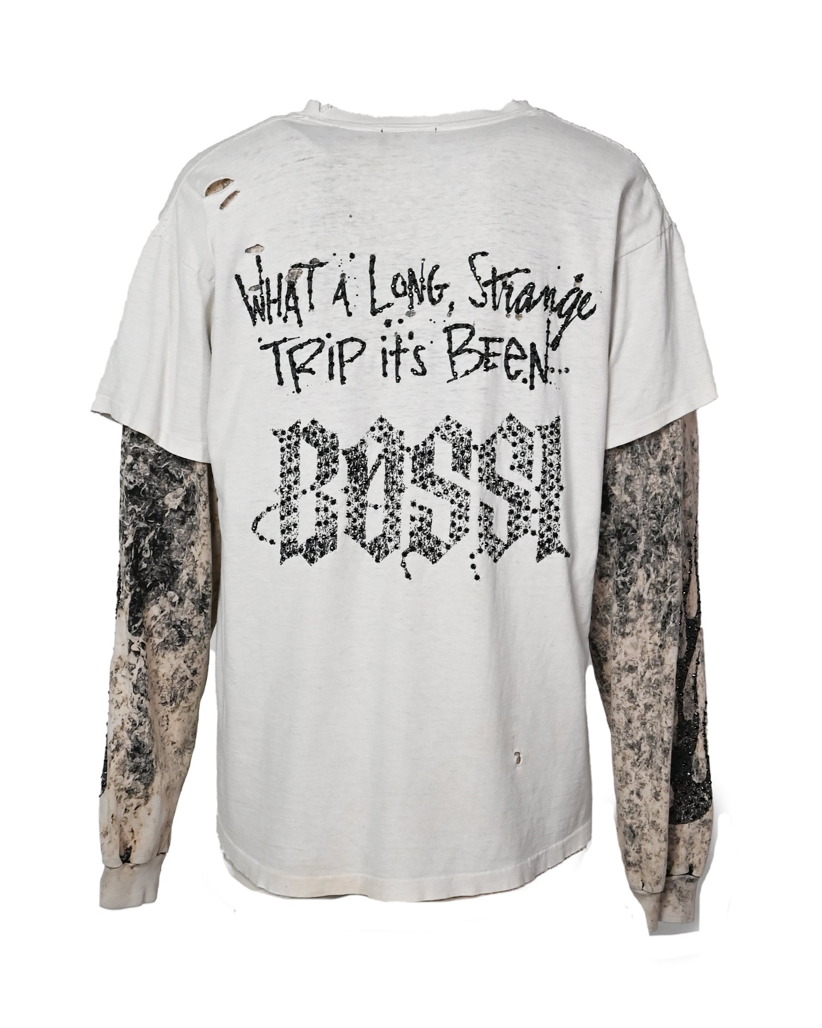 BOSSI・ボッシ スポーツウェア - L/S Tシャツ BOSSI DOUBLE LAYER VINTAGE RHINE STONE SHIRT 3