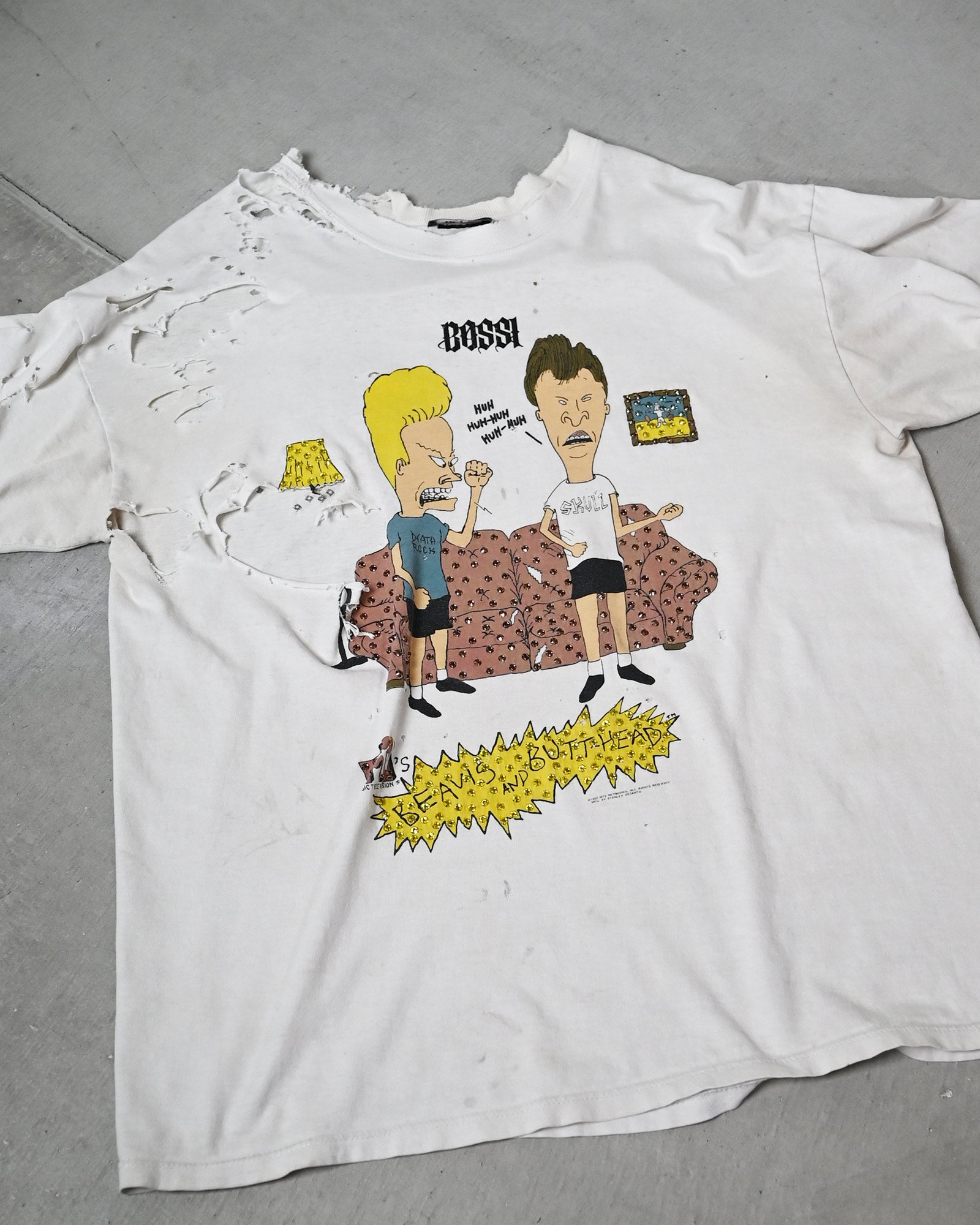 BOSSI・ボッシ スポーツウェア - L/S Tシャツ BOSSI DOUBLE LAYER VINTAGE RHINE STONE SHIRT 5